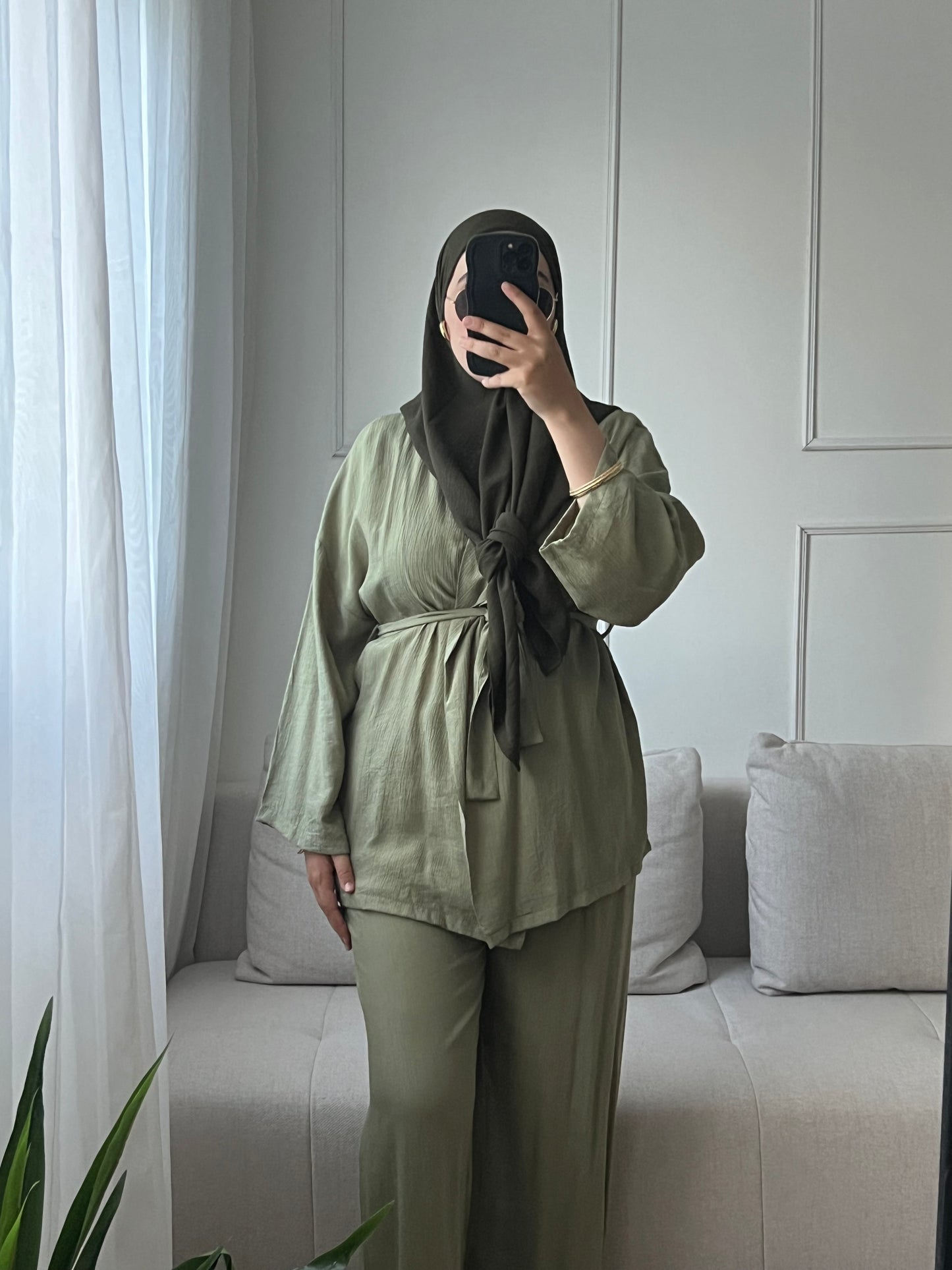 Ensemble Lina vert kaki