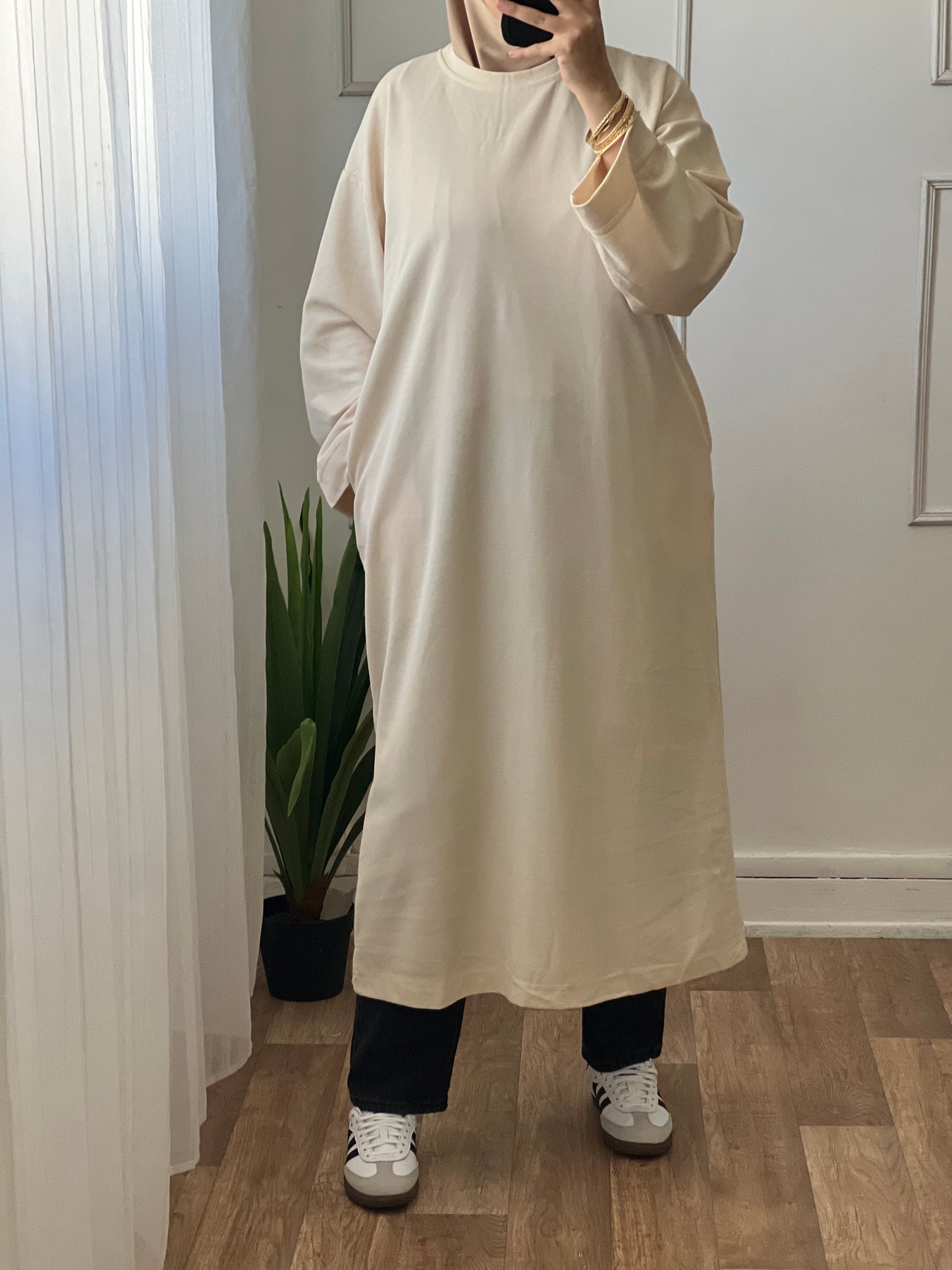 Pull long beige
