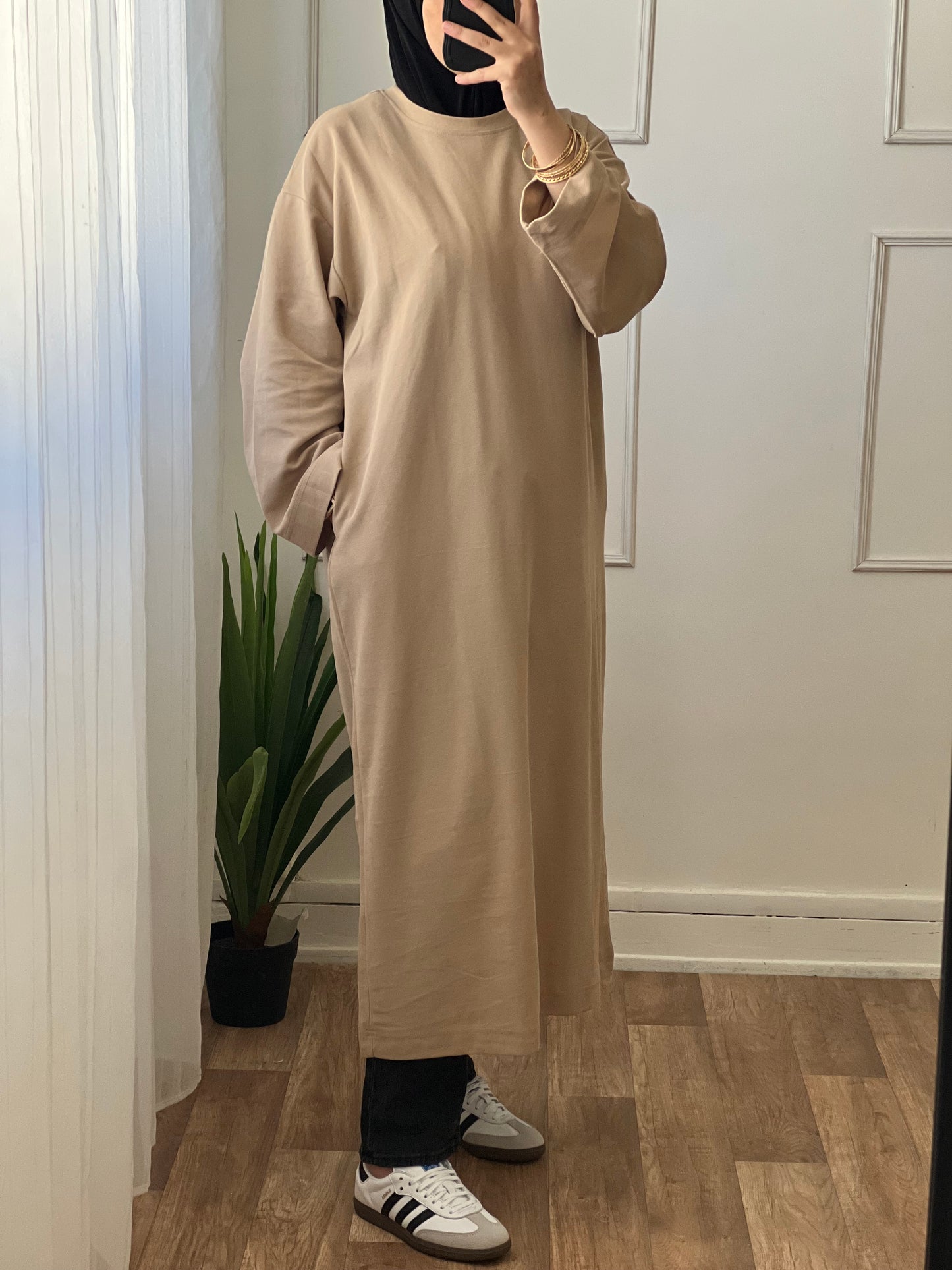 Pull long taupe