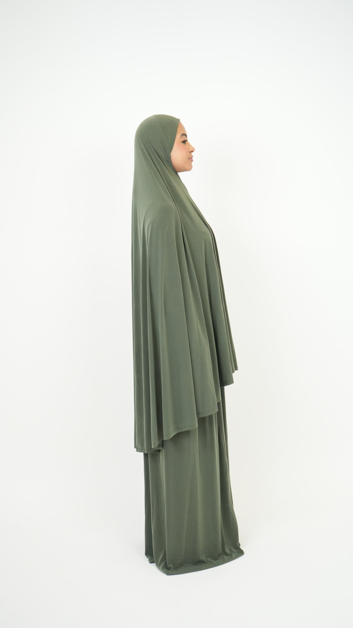 Set prière jupe et khimar vert