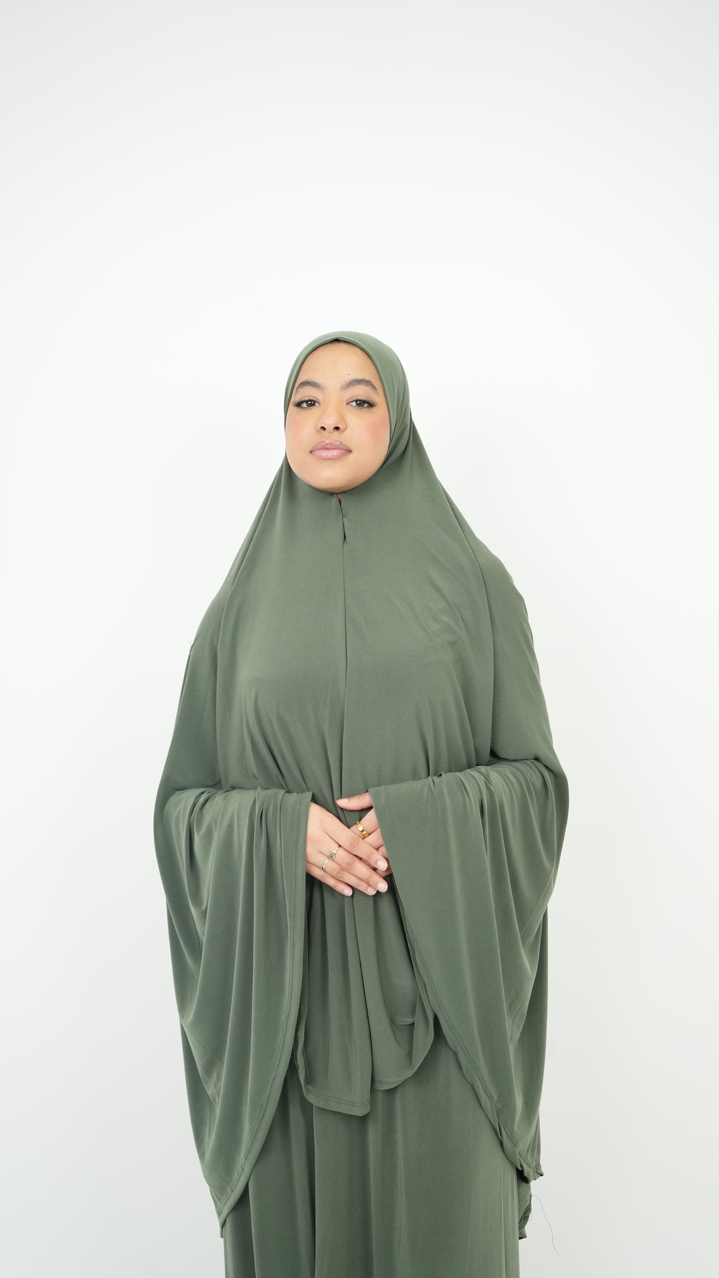 Set prière jupe et khimar vert