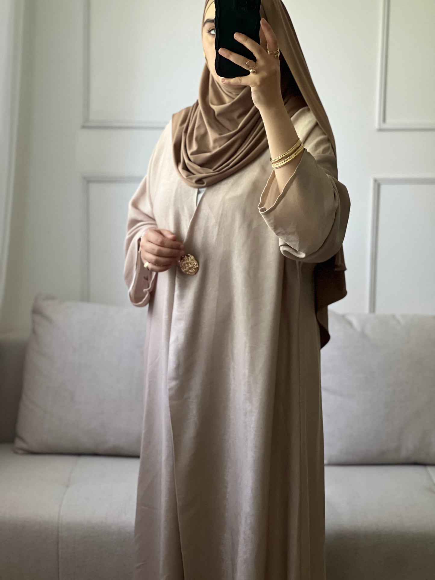 KIMONO RANEEM ÉLÉGANT taupe