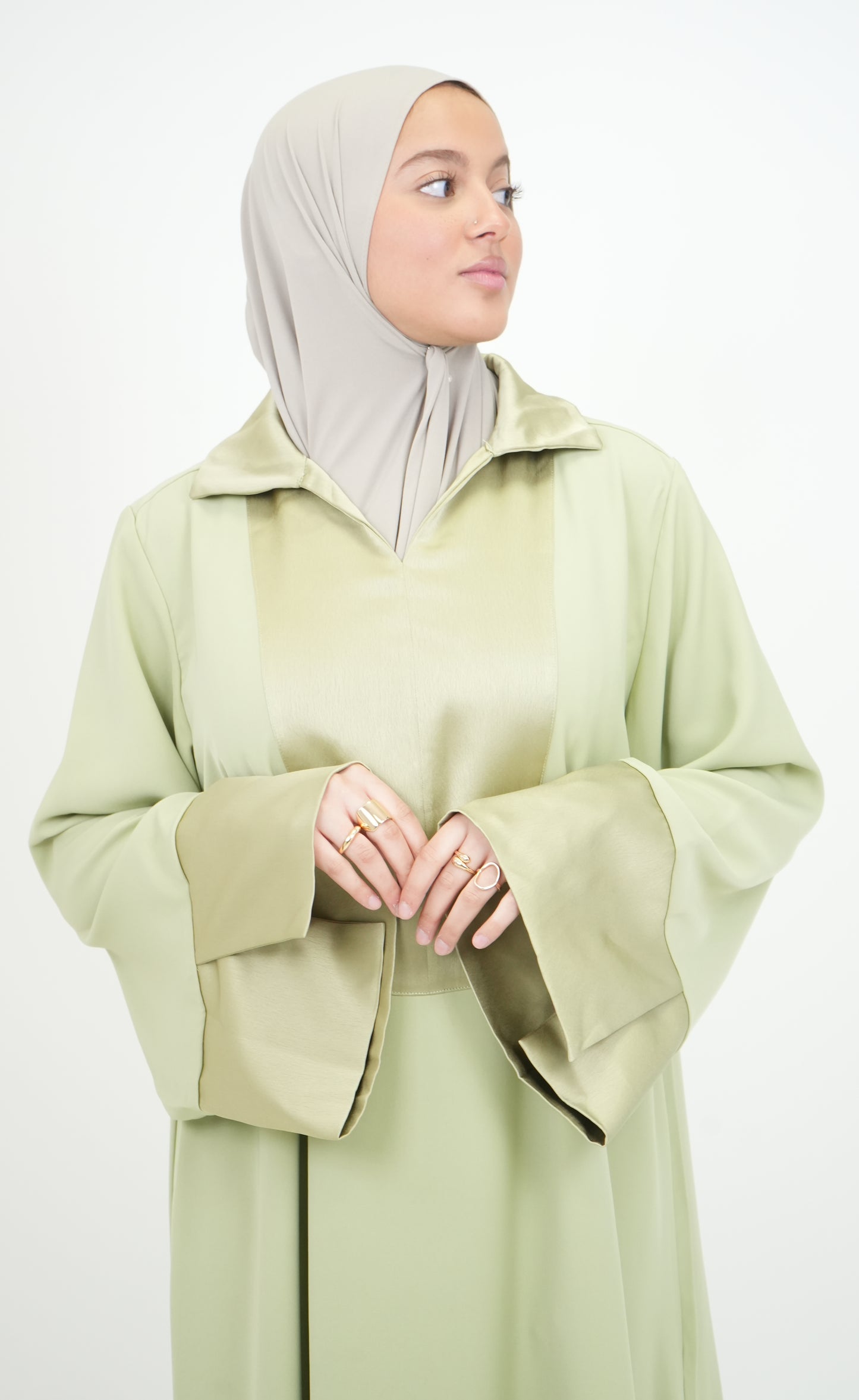ROBE SAFIYA VERT POMME