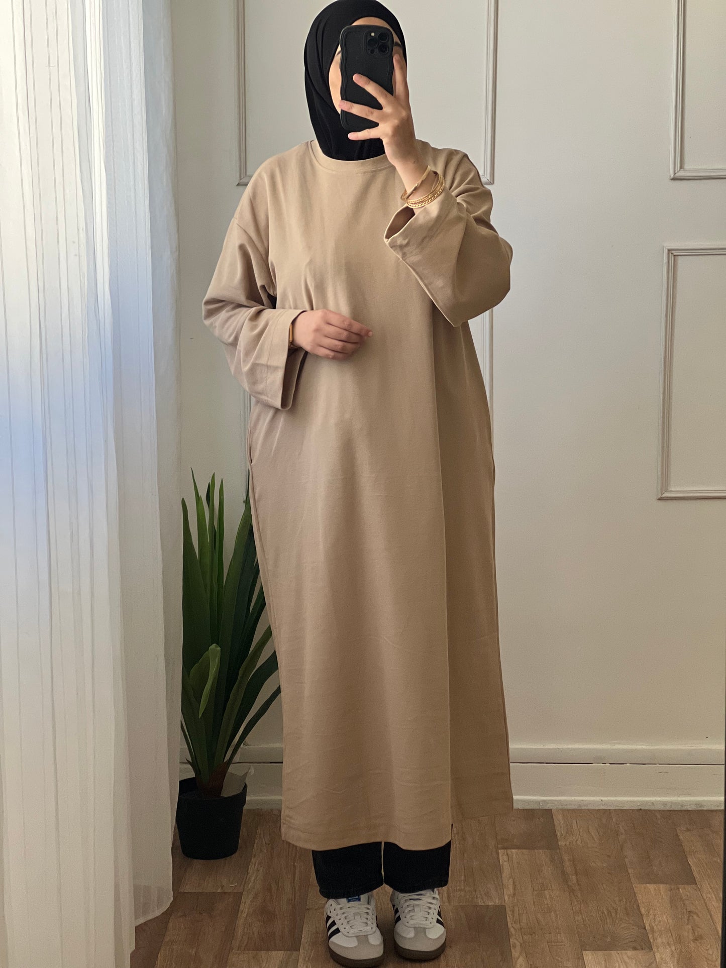 Pull long taupe
