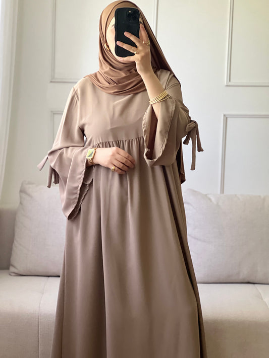 Abaya simple taupe