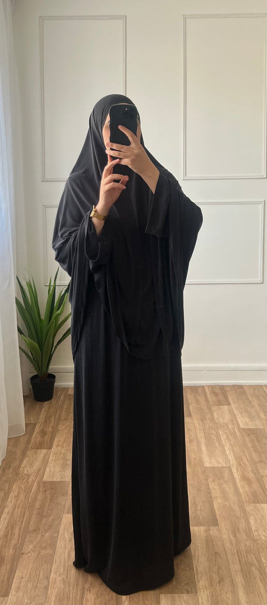 Set Abaya & khimar noir