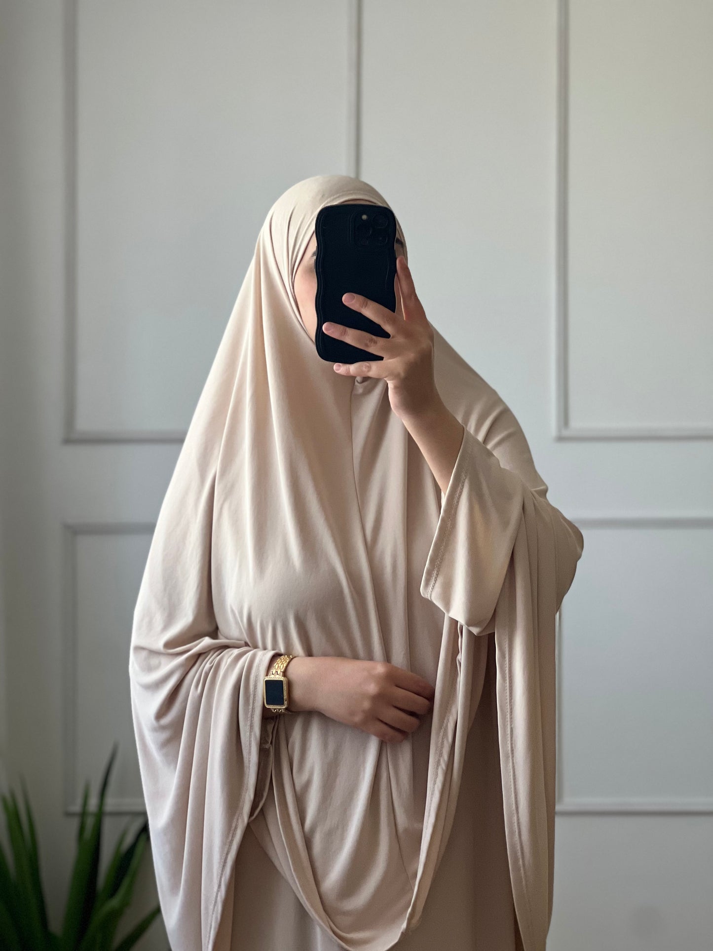 Set Abaya & khimar beige
