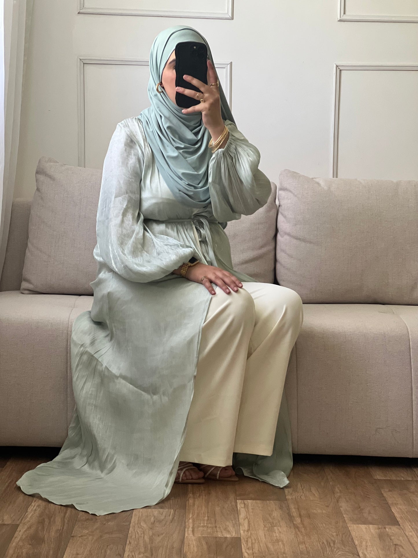 KIMONO ÉLÉGANT ET CONFORTABLE vert d’eau