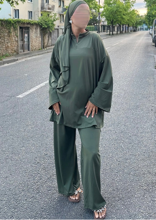 Burkini simple vert kaki