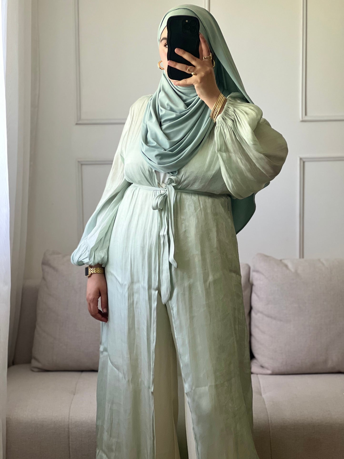 KIMONO ÉLÉGANT ET CONFORTABLE vert d’eau