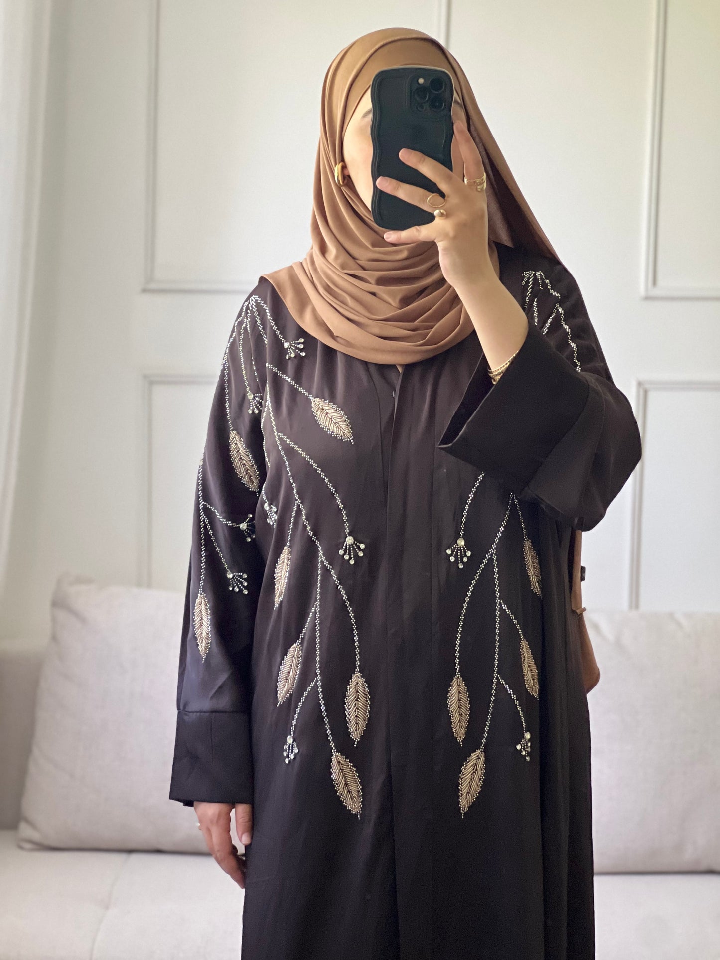 Abaya à strass