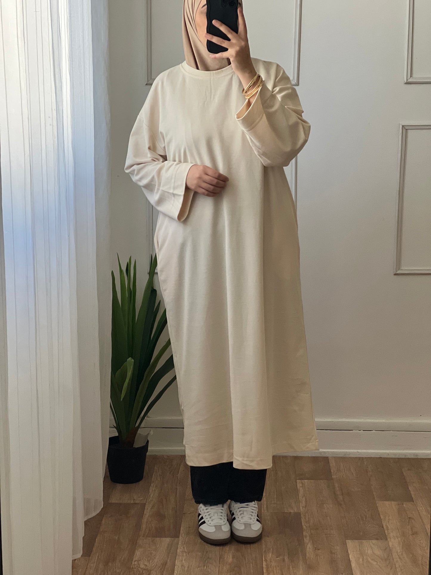Pull long beige