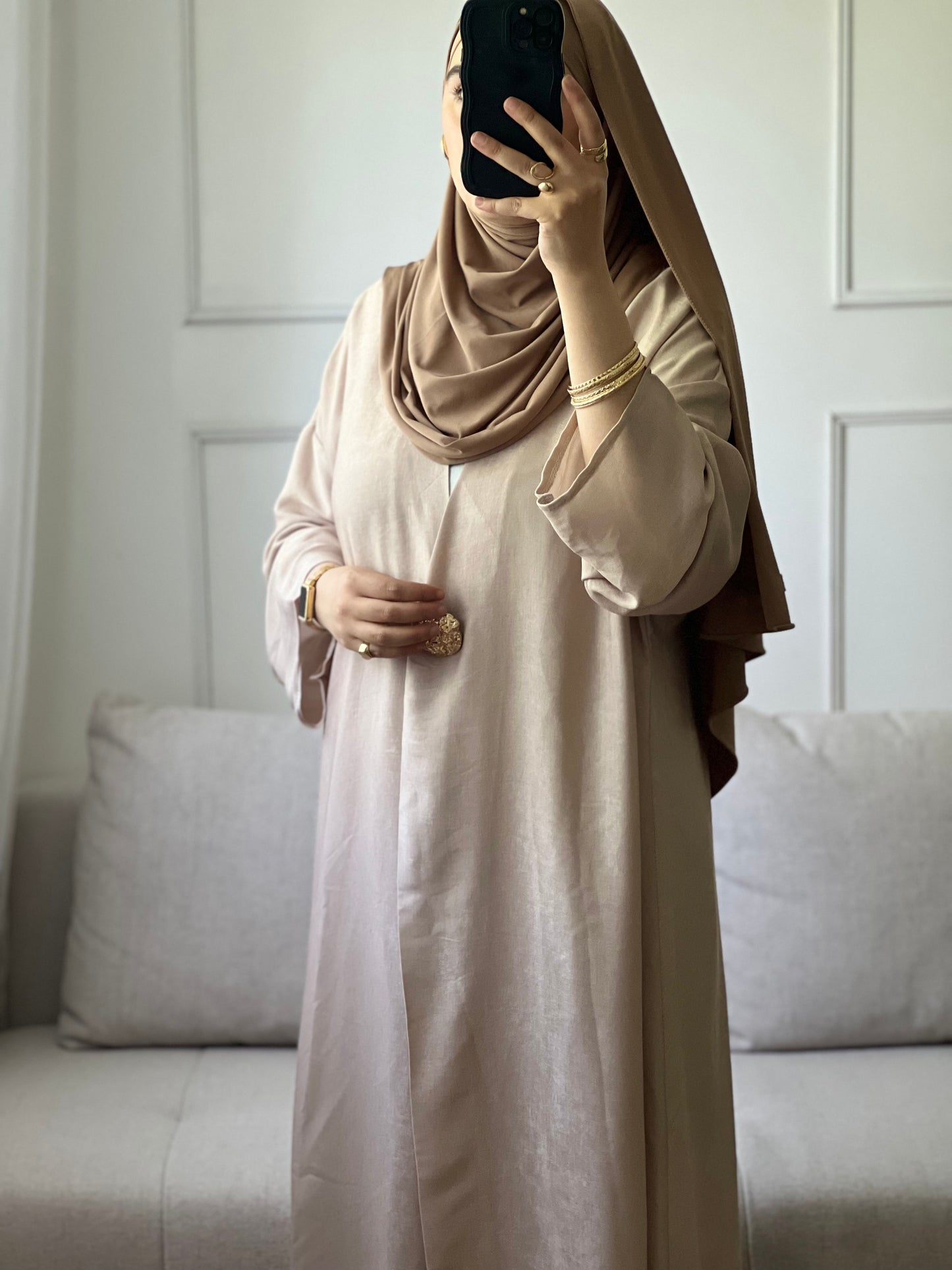KIMONO RANEEM ÉLÉGANT taupe