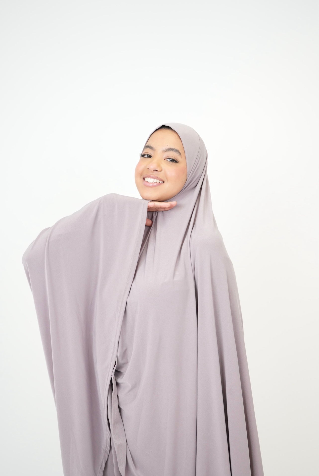 Set prière jupe et khimar nude