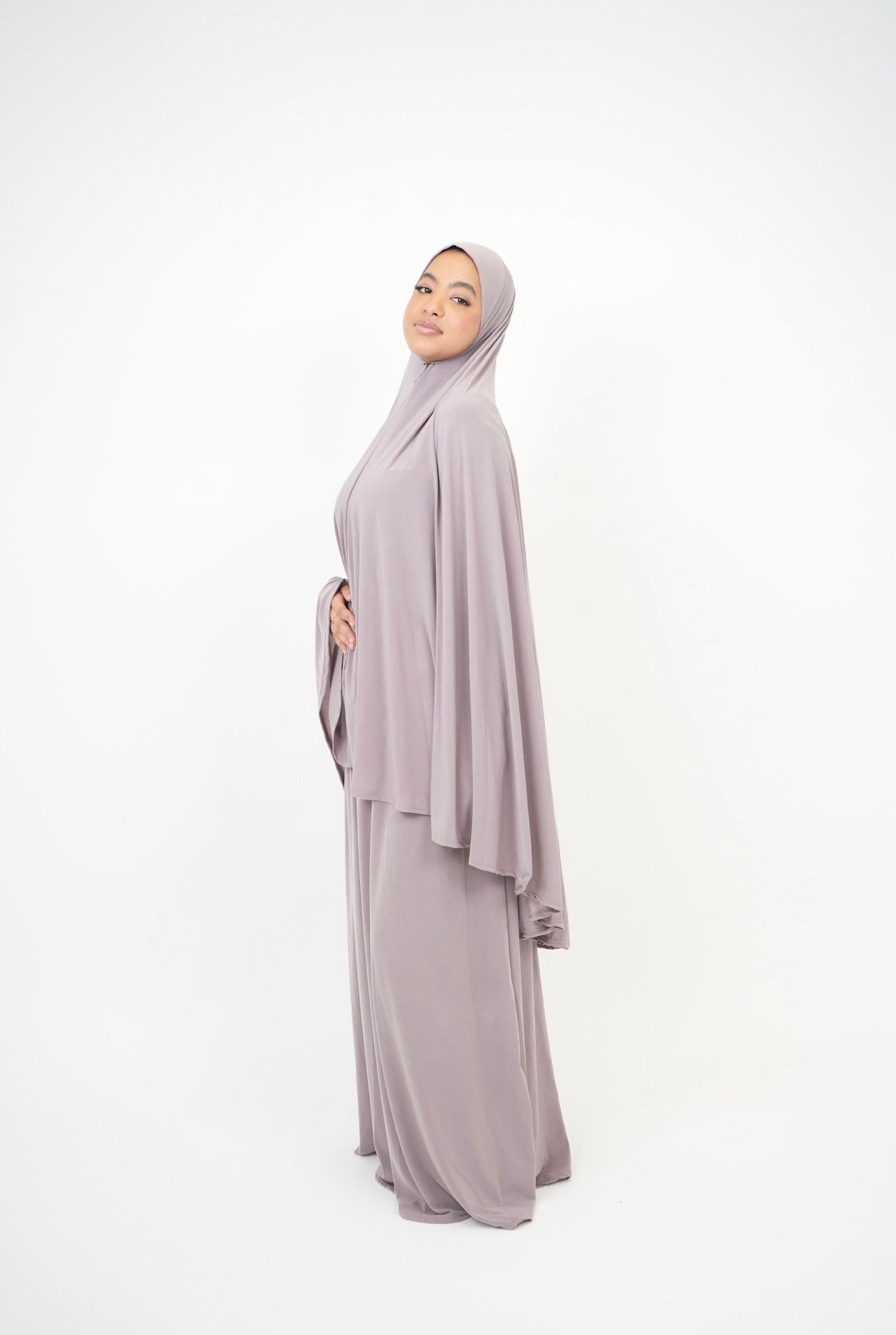 Set prière jupe et khimar nude