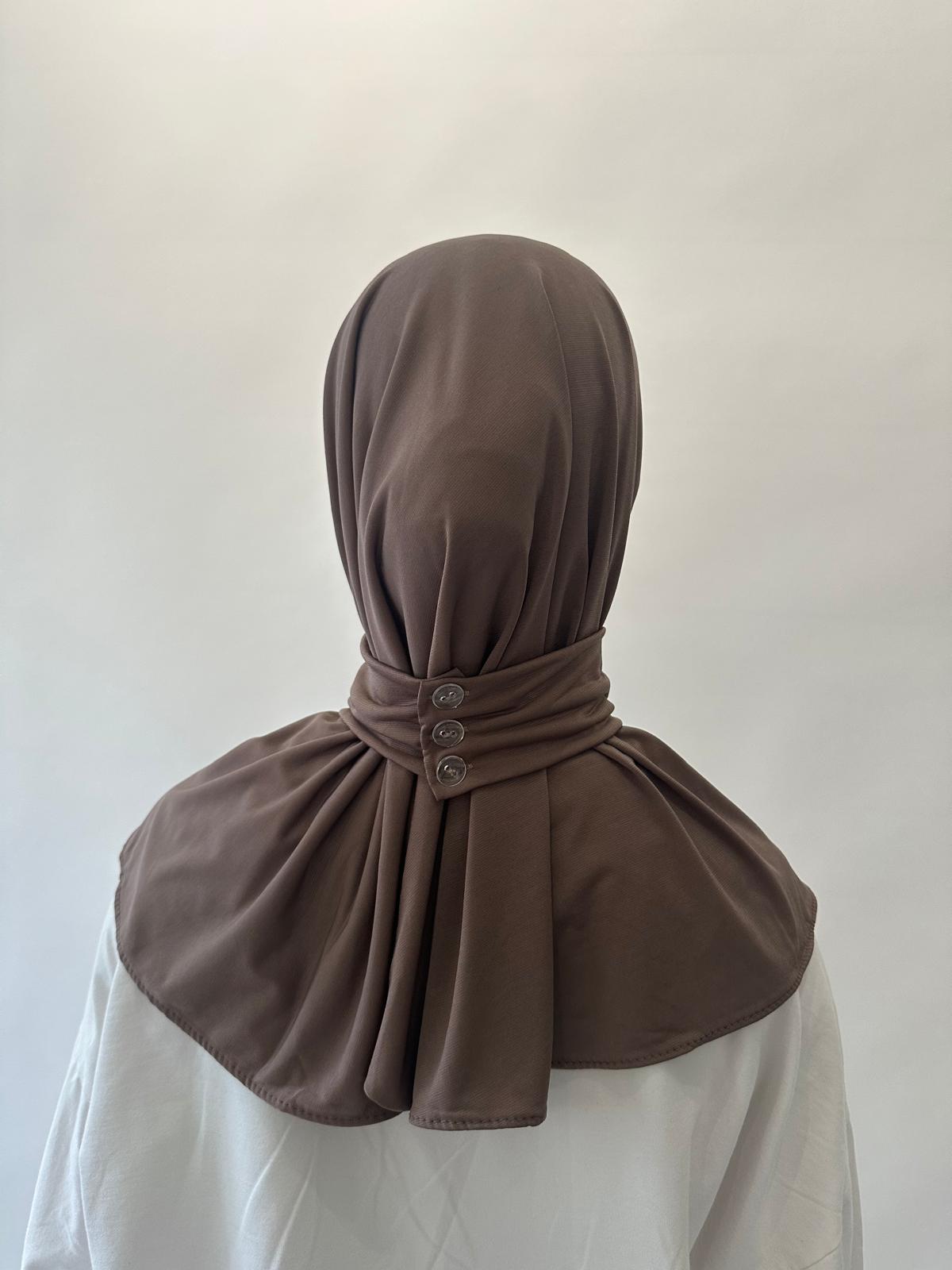 Hijab Cagoule Taupe foncé