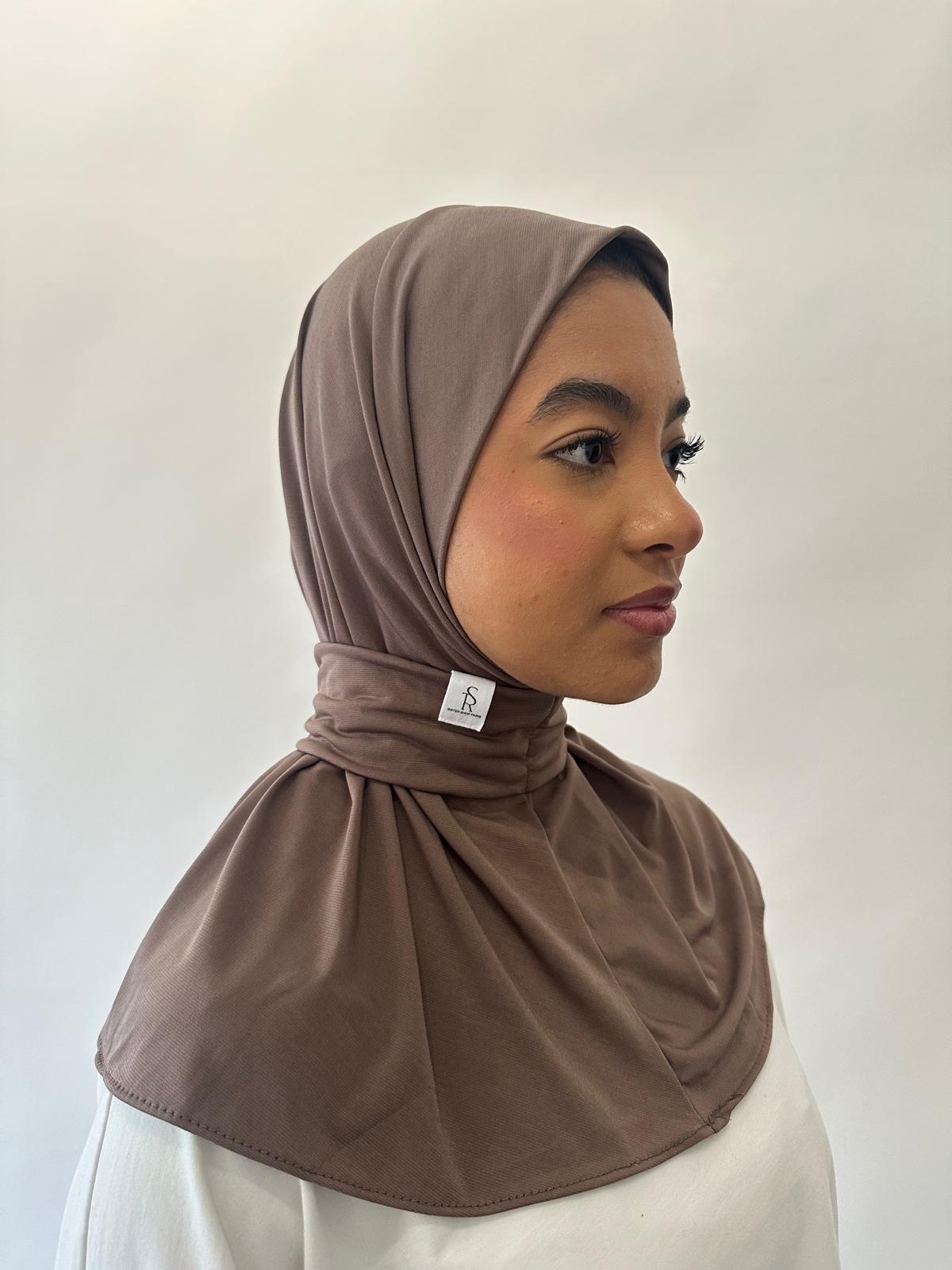 Hijab Cagoule Taupe foncé
