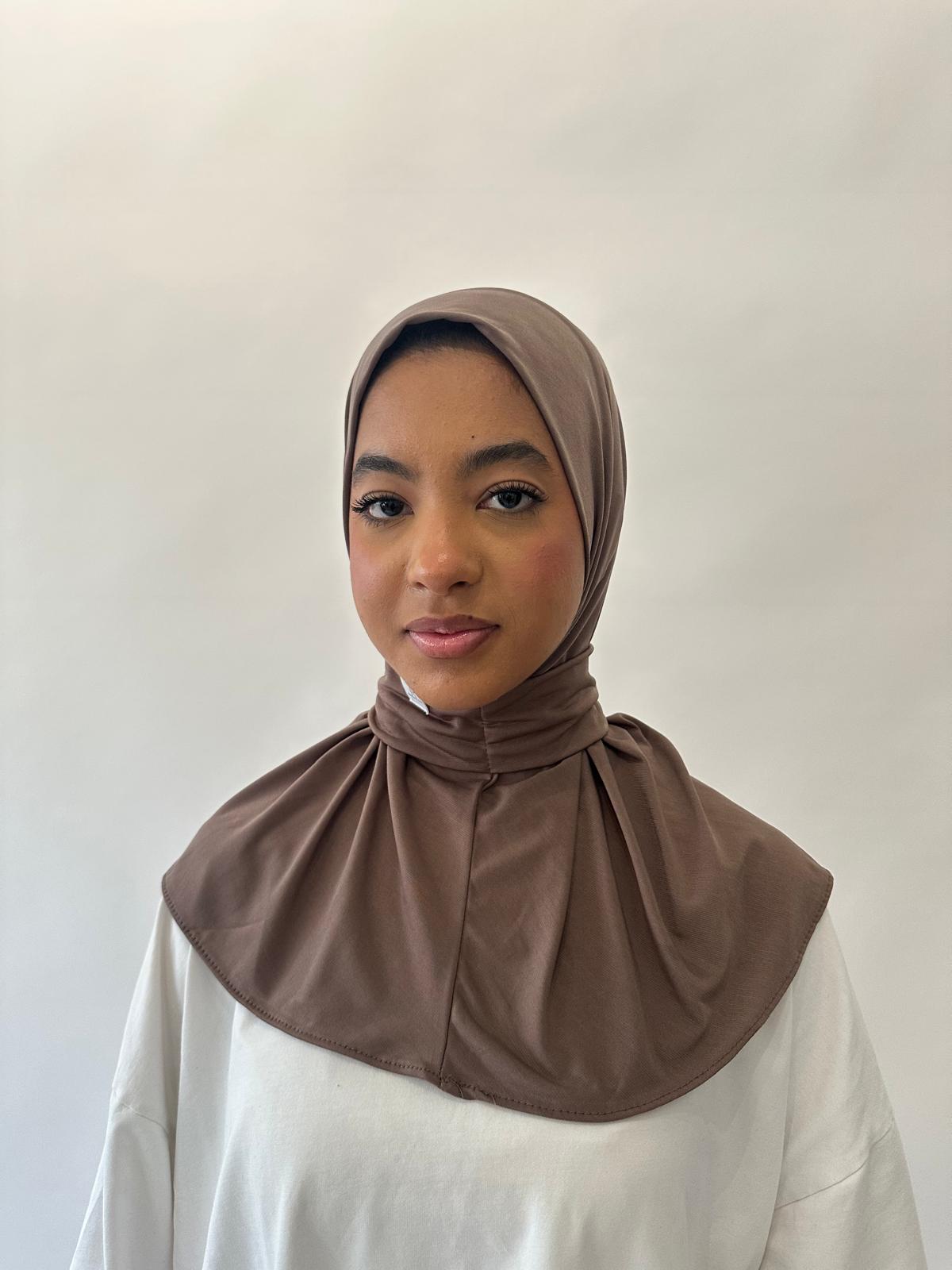 Hijab Cagoule Taupe foncé