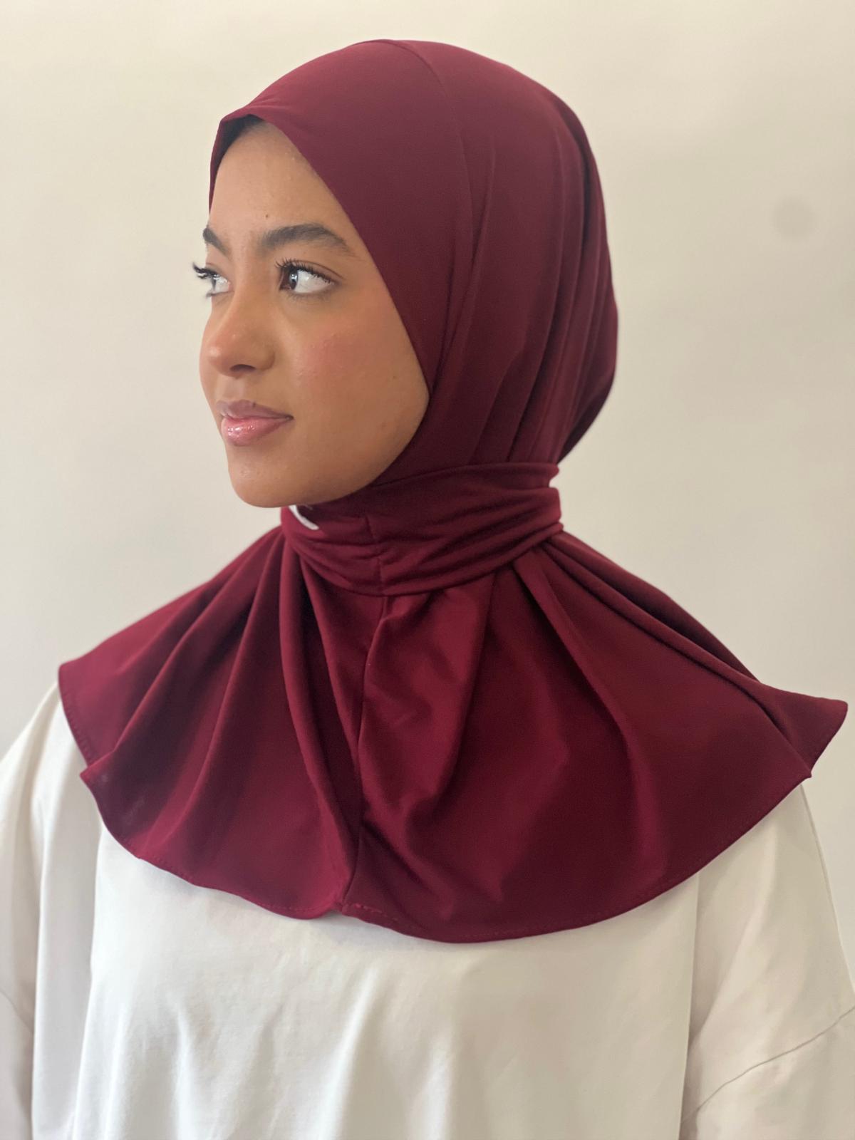 Hijab Cagoule bordeaux