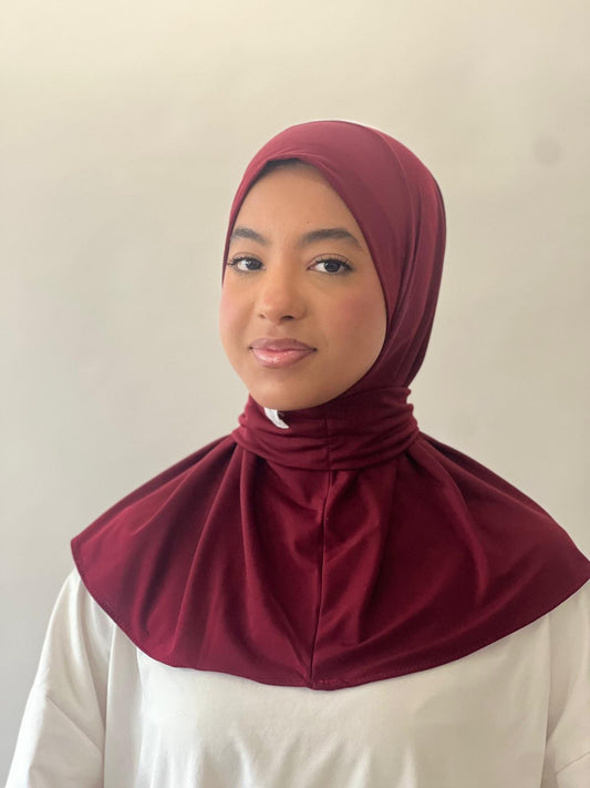 Hijab Cagoule bordeaux