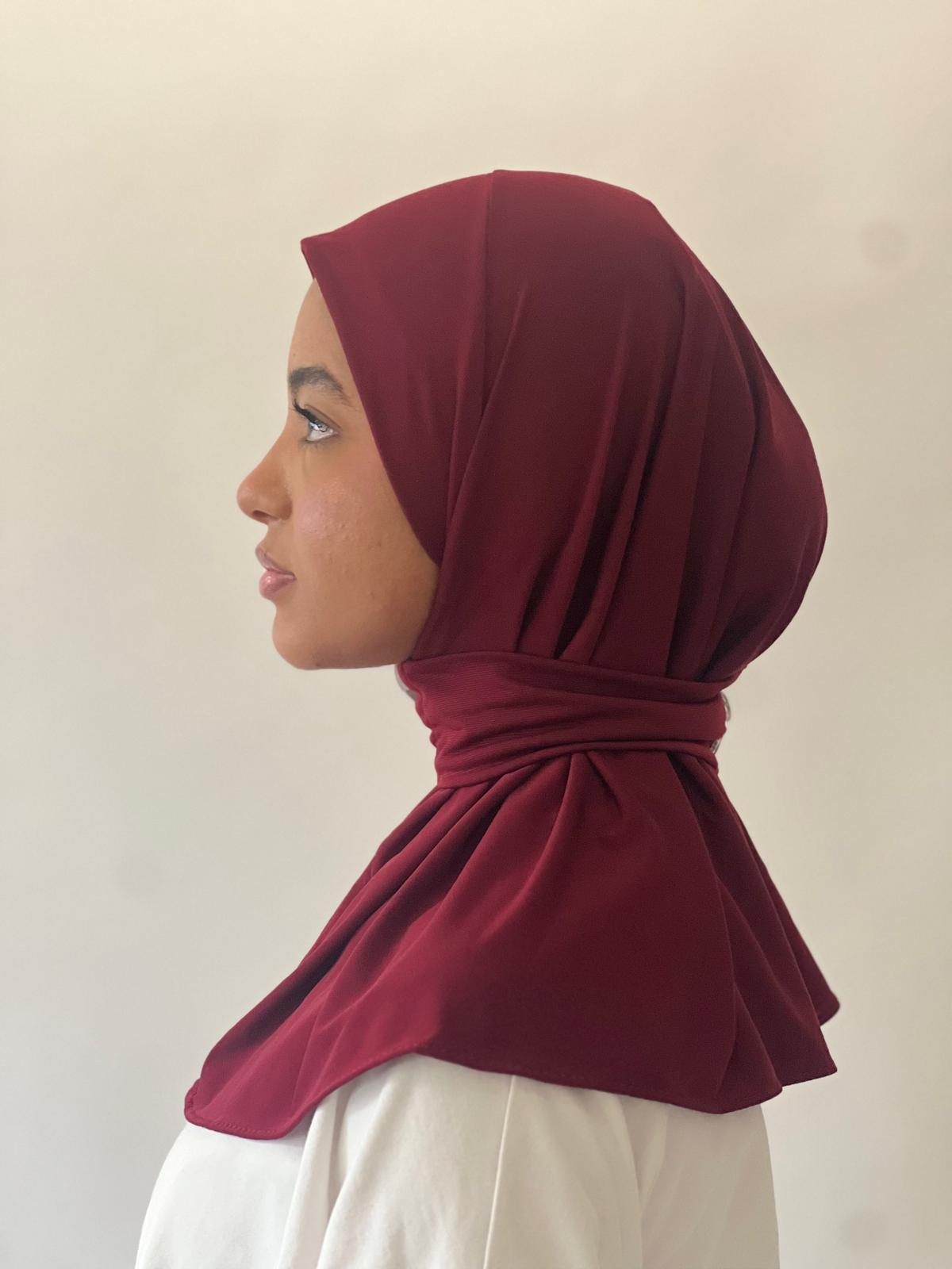 Hijab Cagoule bordeaux