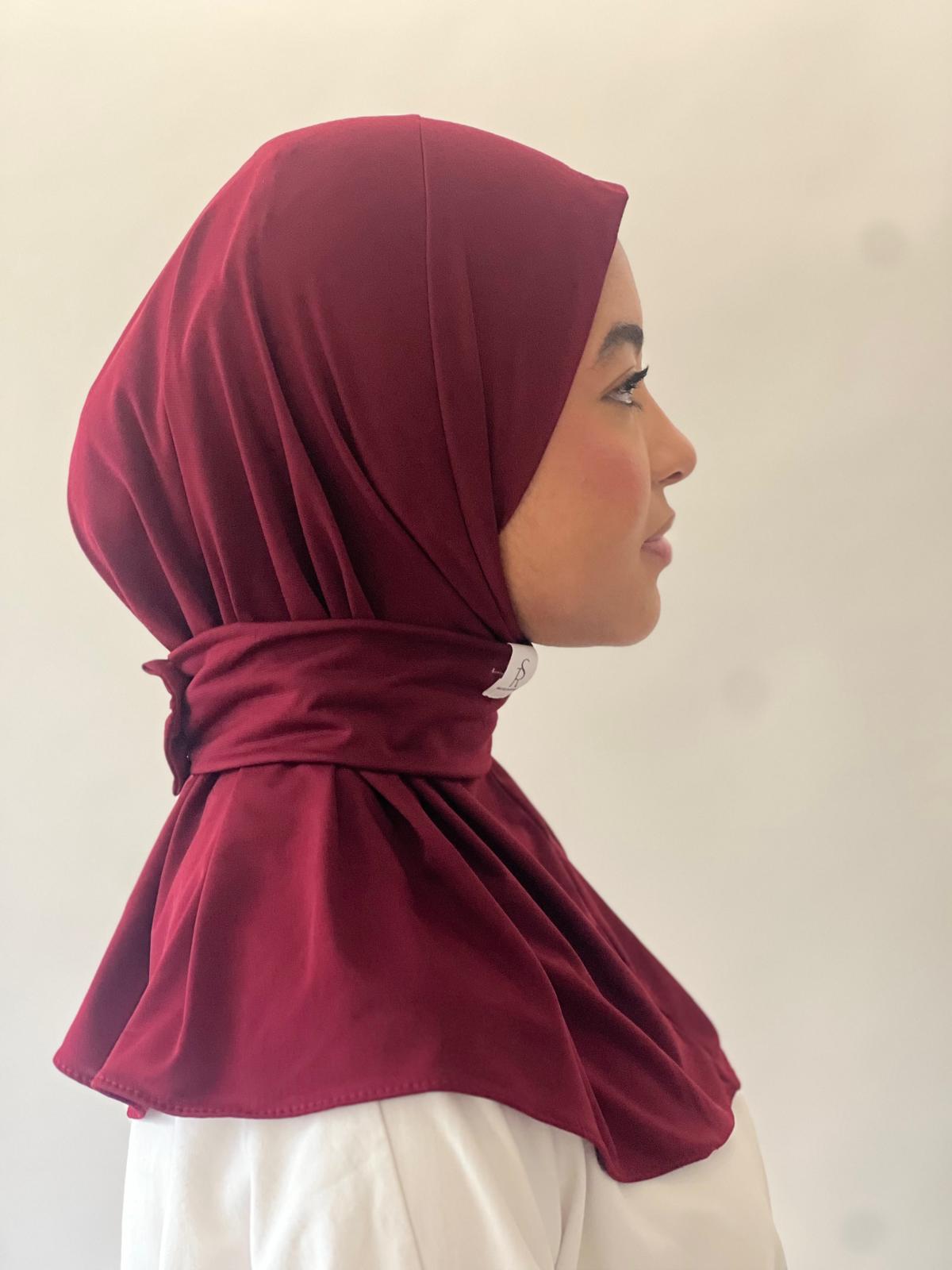 Hijab Cagoule bordeaux