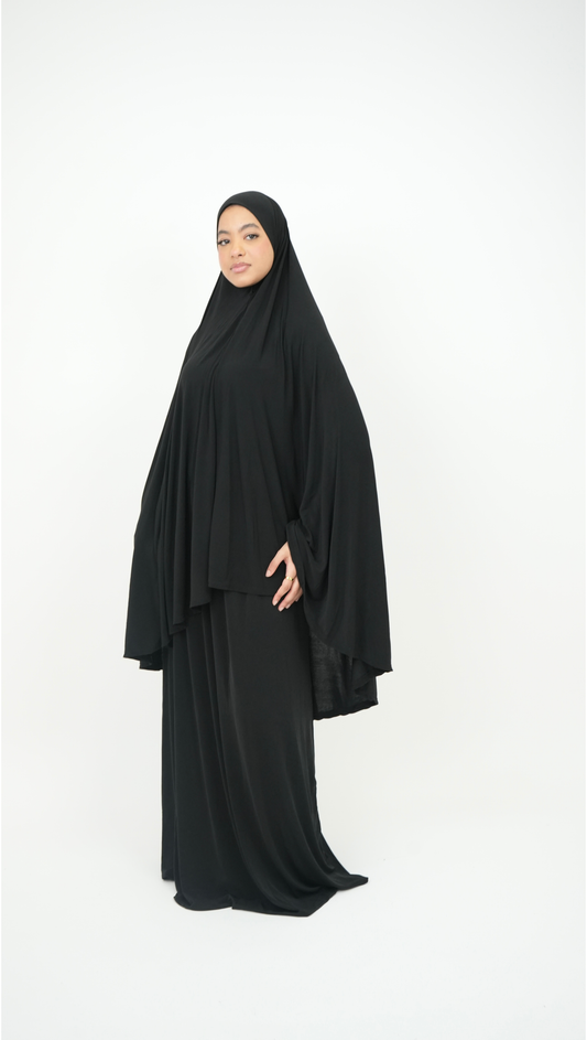 Set prière jupe et khimar noir