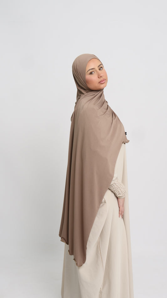 Hijab jersey épinard liséré