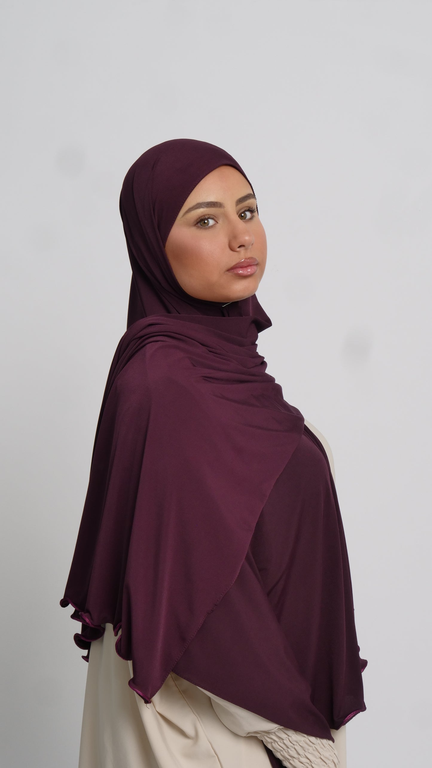 Hijab jersey grape liséré