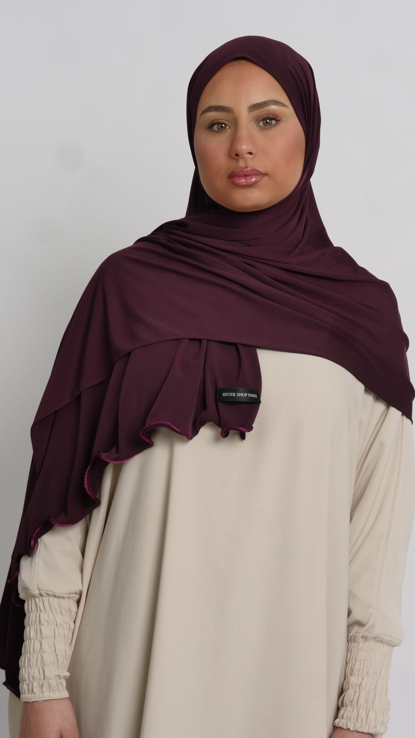 Hijab jersey grape liséré