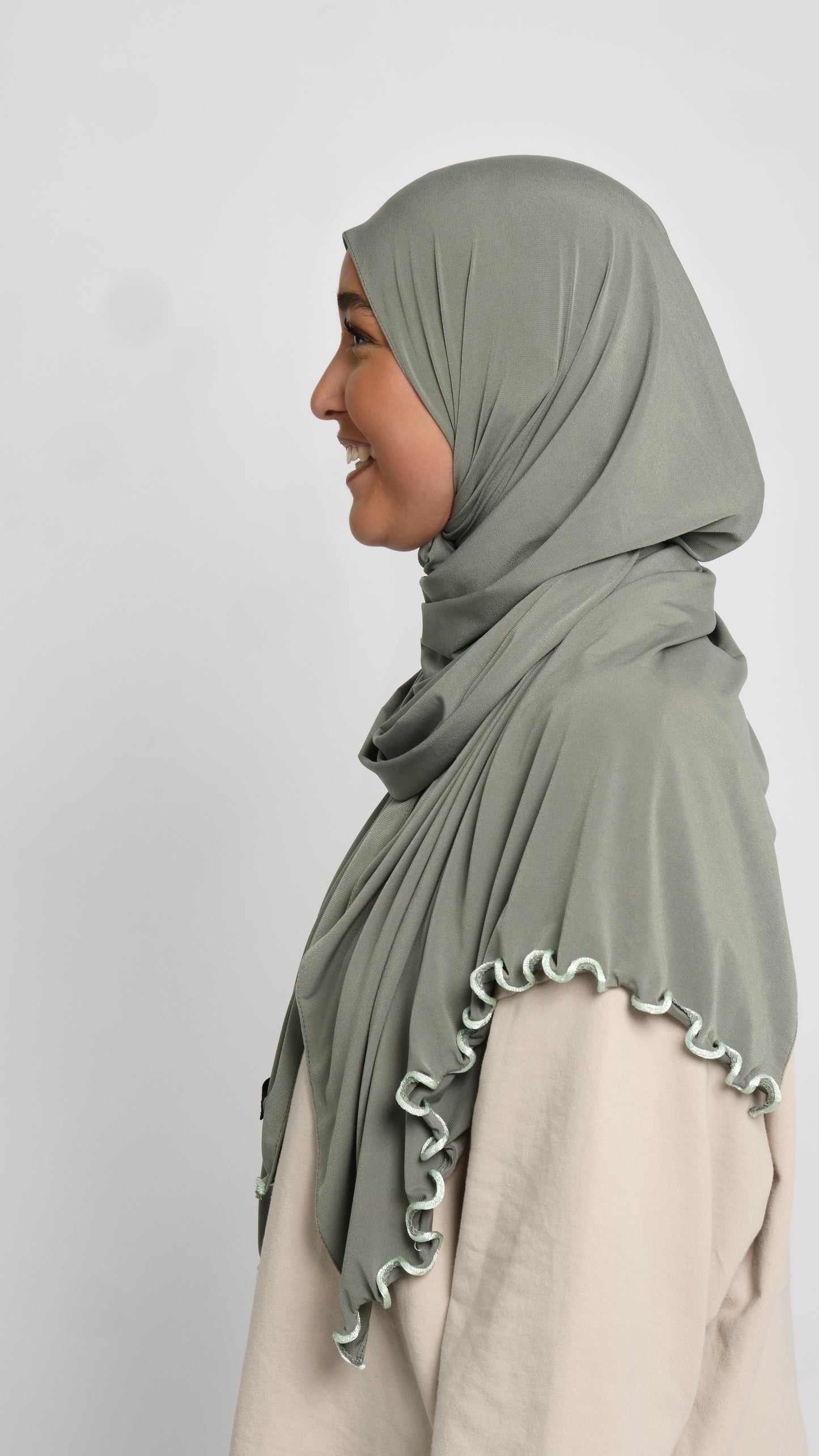 Hijab jersey billet liséré