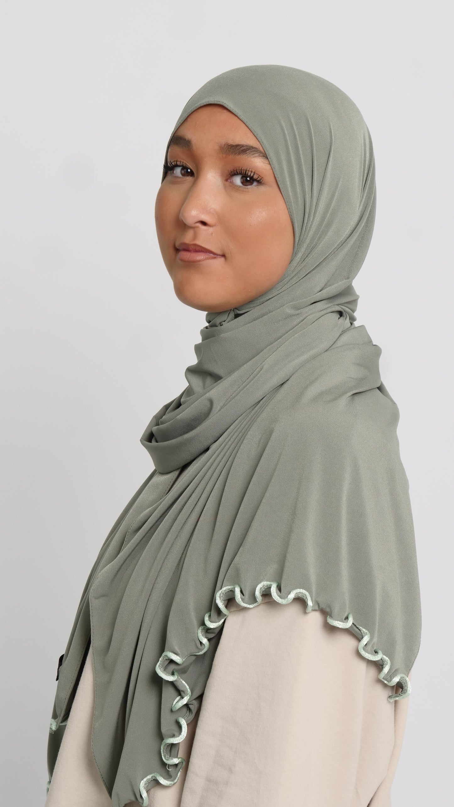 Hijab jersey billet liséré