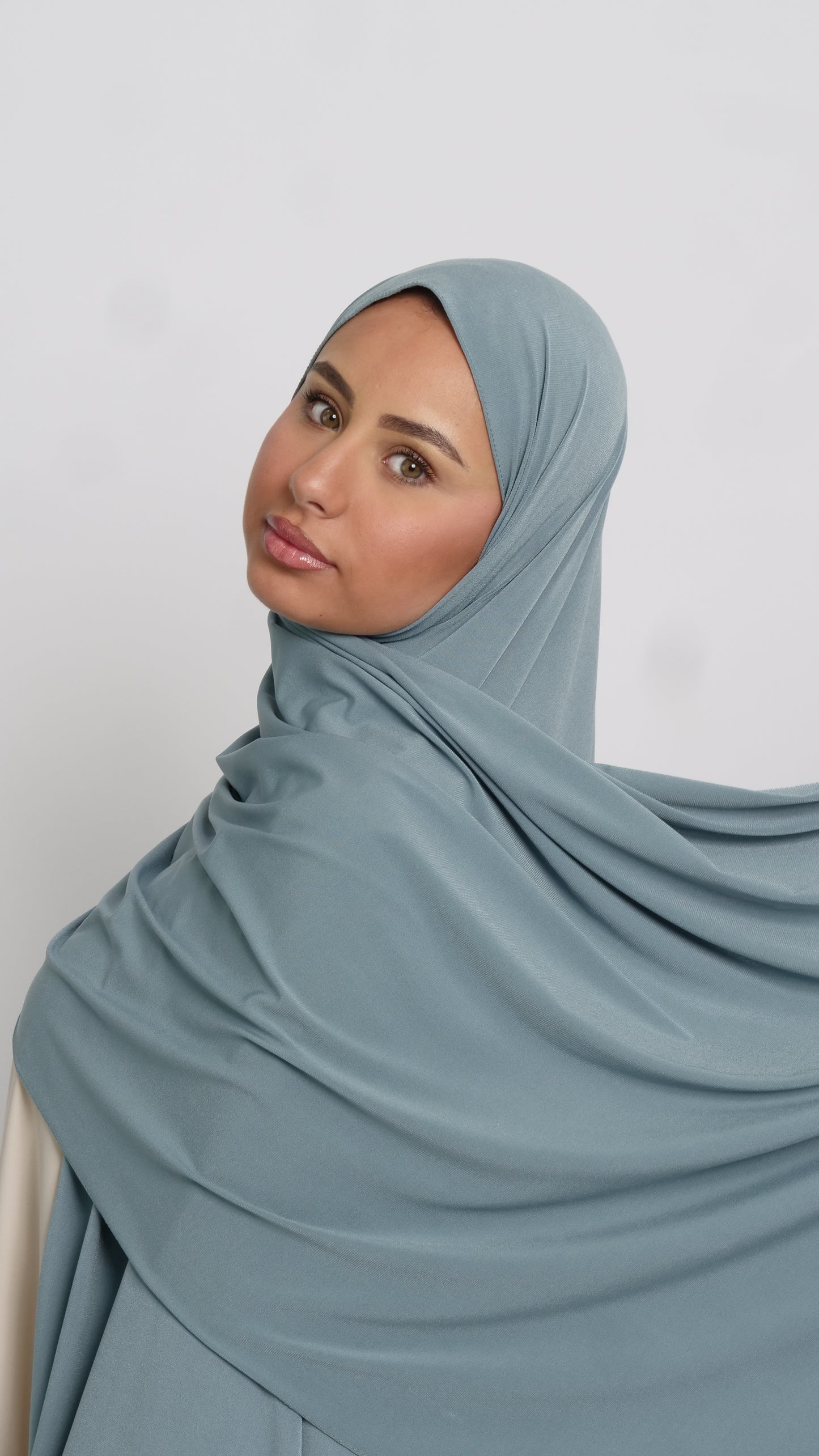 Hijab jersey bleu solor liséré