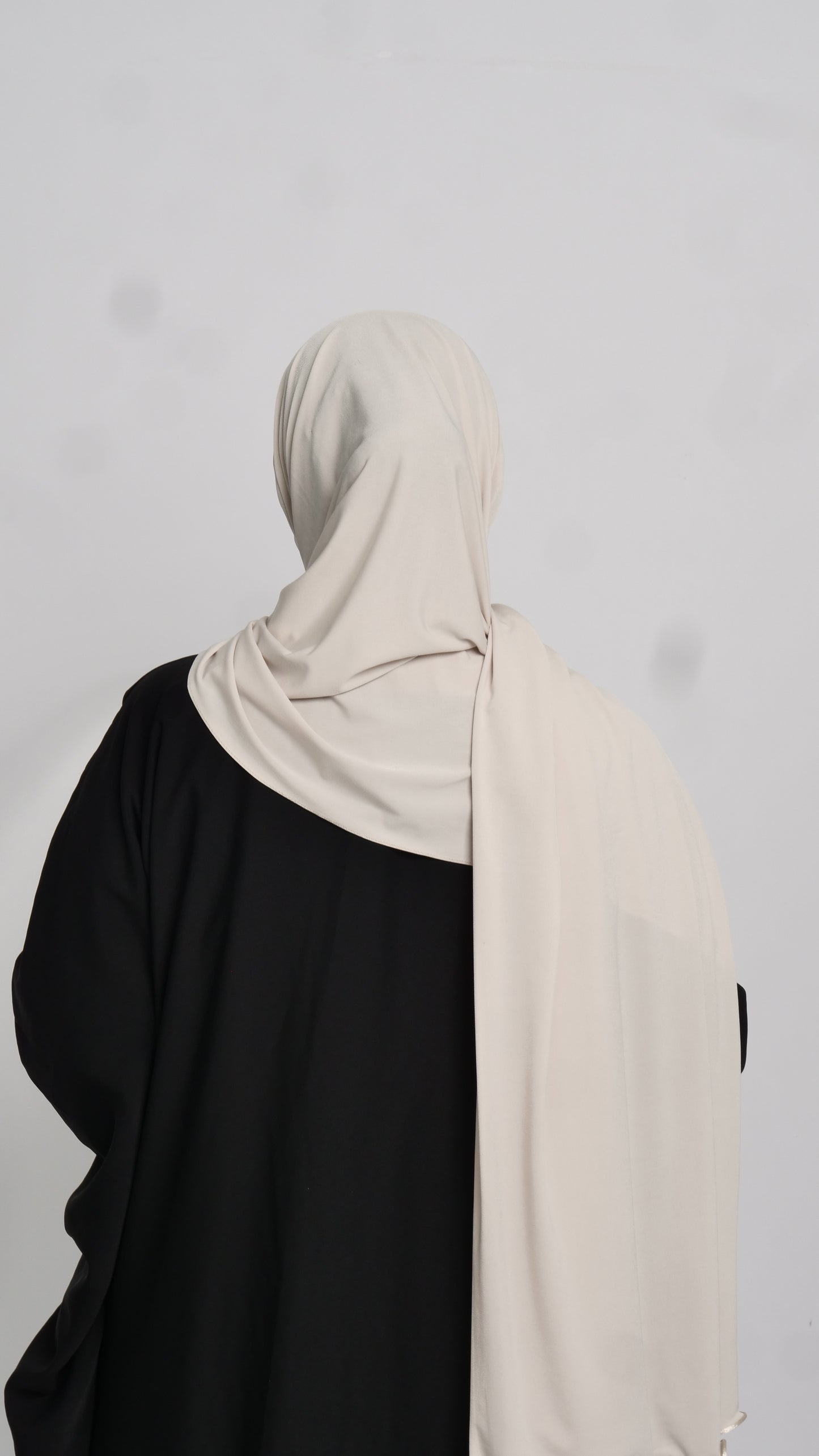 Hijab jersey crème liséré