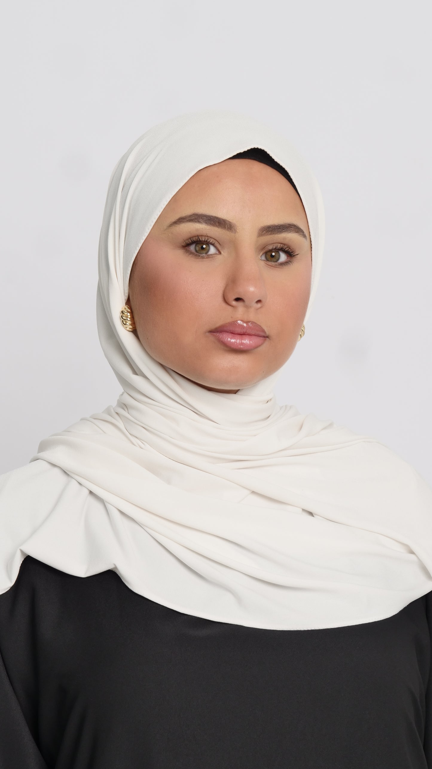 Hijab jersey luxe blanc