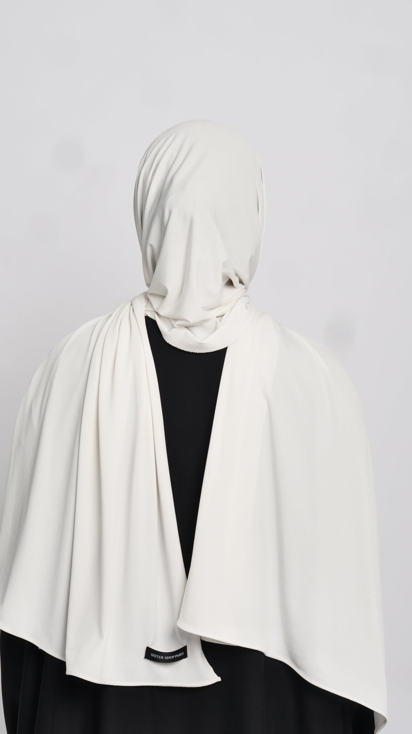 Hijab jersey luxe blanc