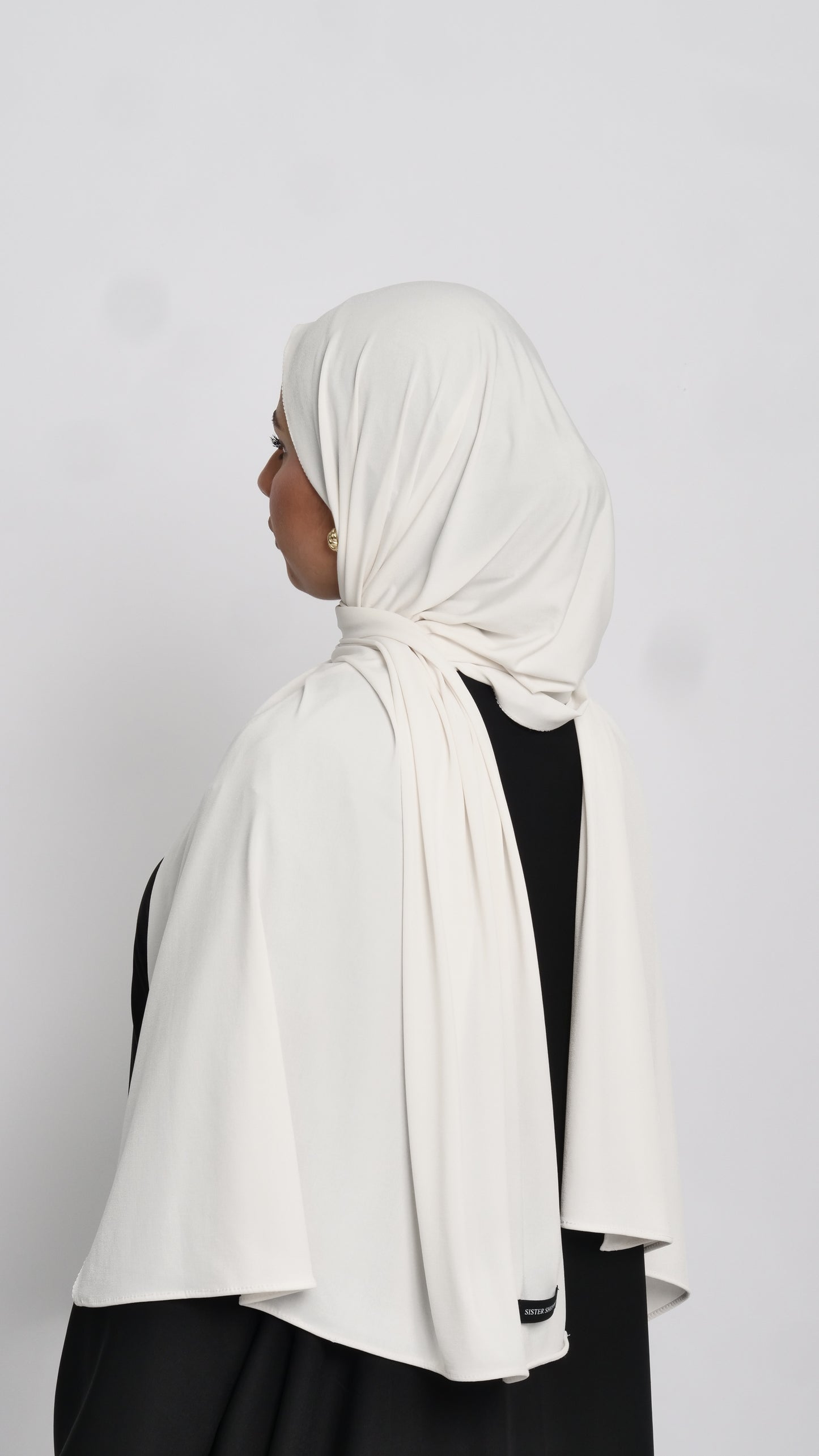 Hijab jersey luxe blanc