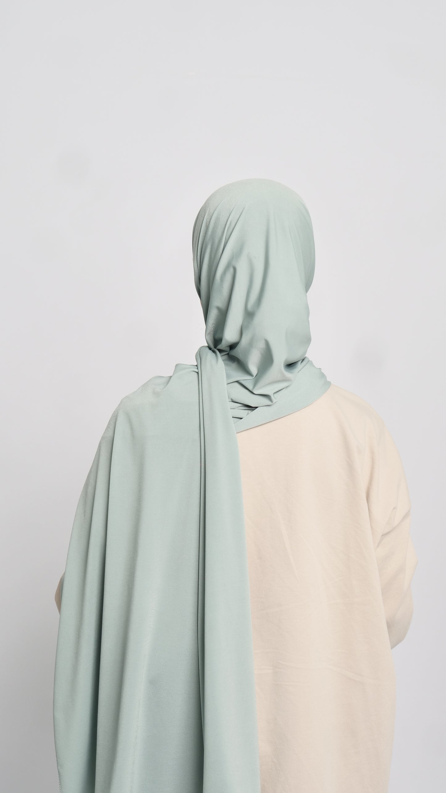 Hijab jersey luxe vert d'eau