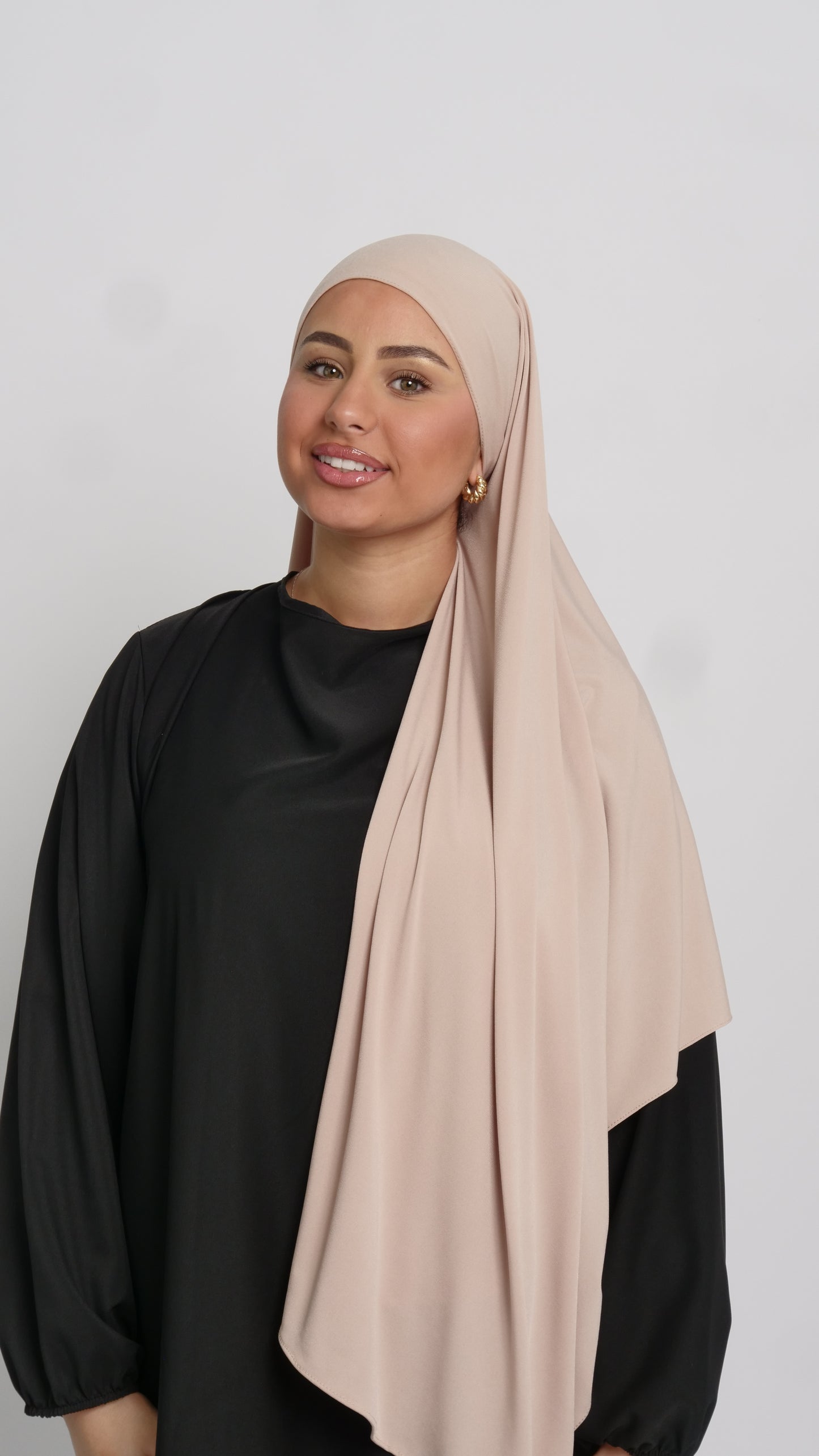 Hijab jersey luxe beige clair