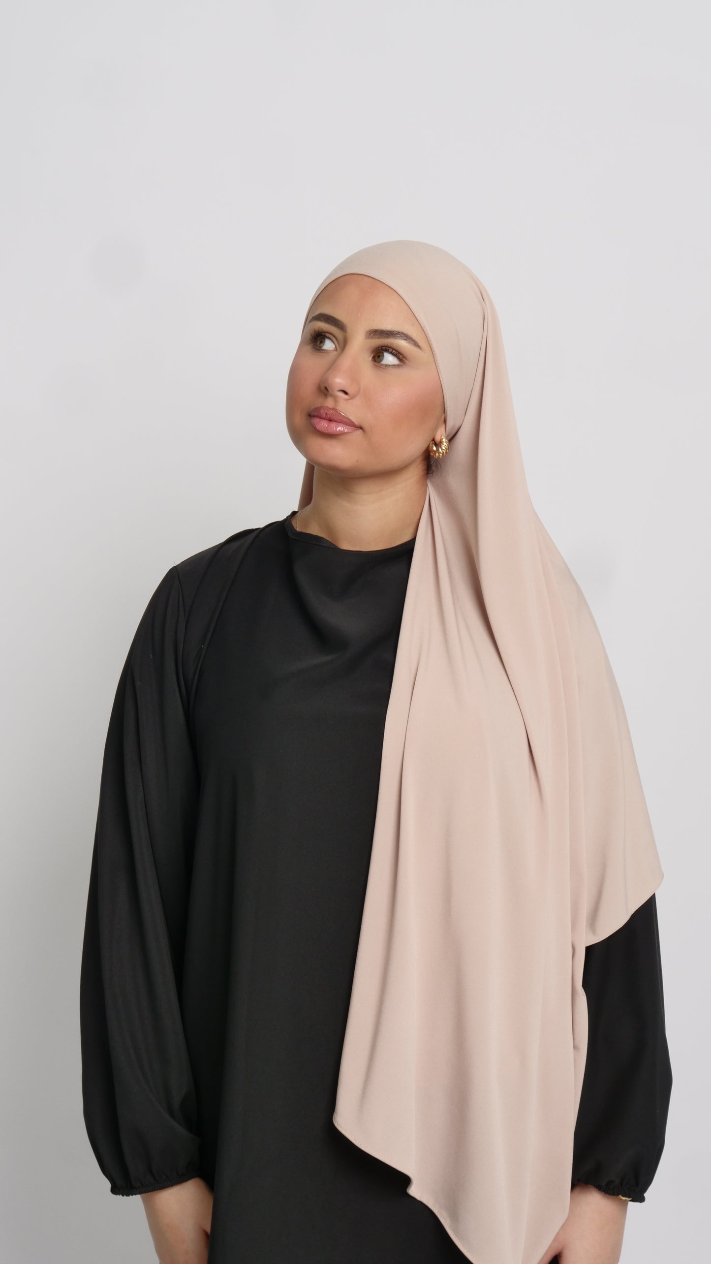 Hijab jersey luxe beige clair