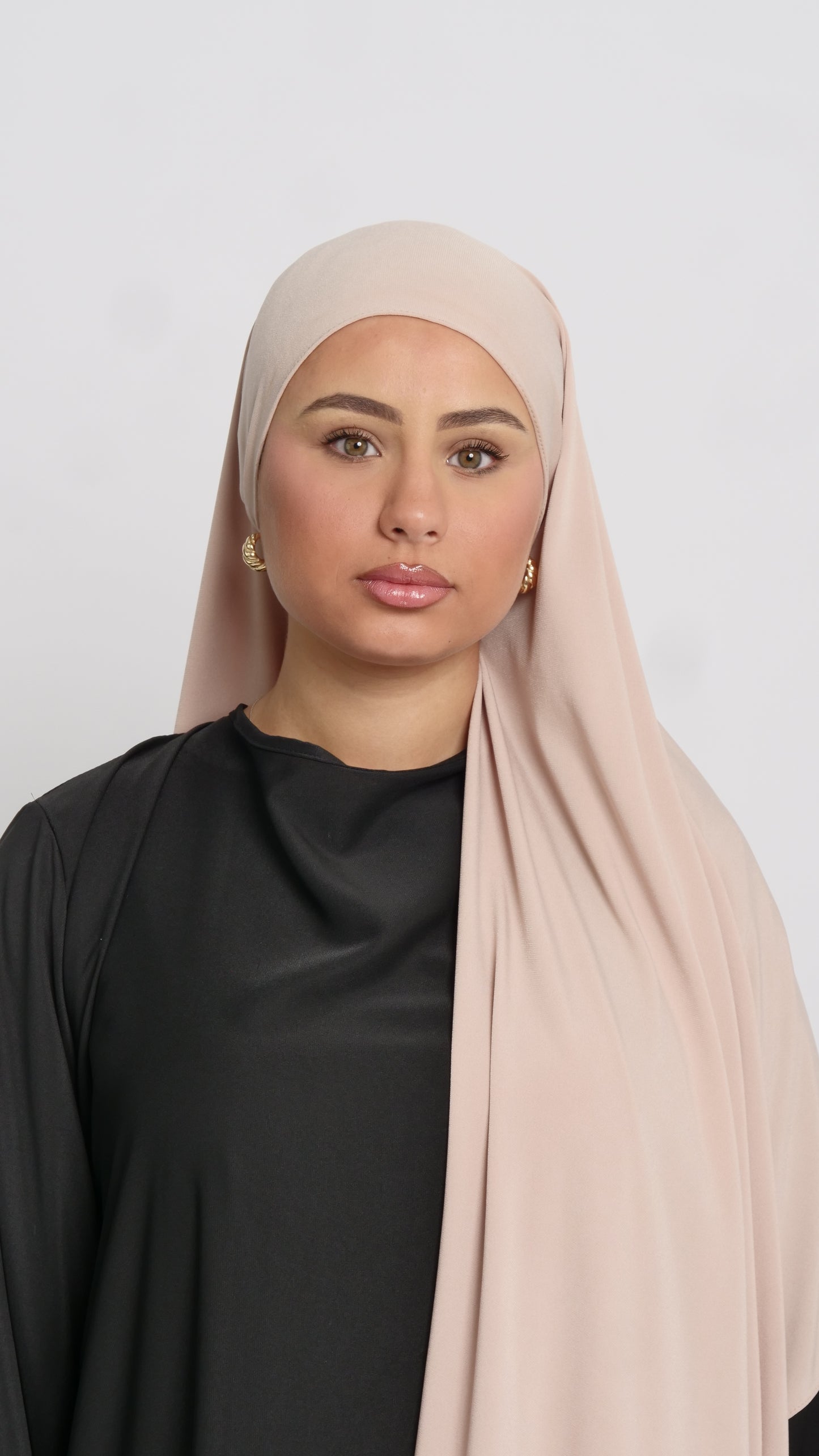 Hijab jersey luxe beige clair