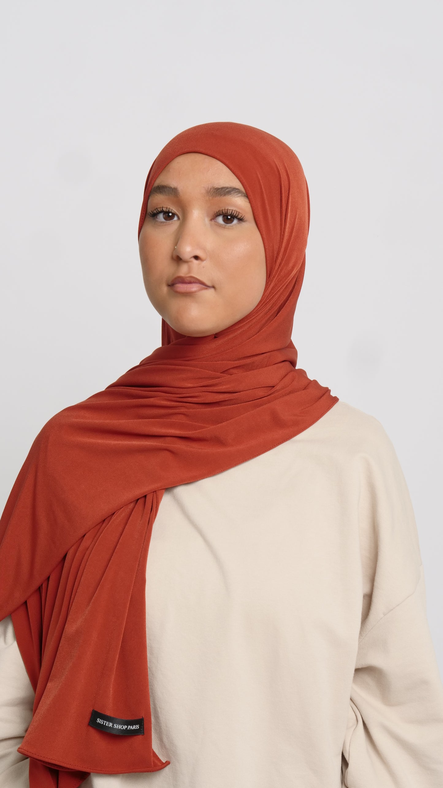 Hijab jersey luxe rouge