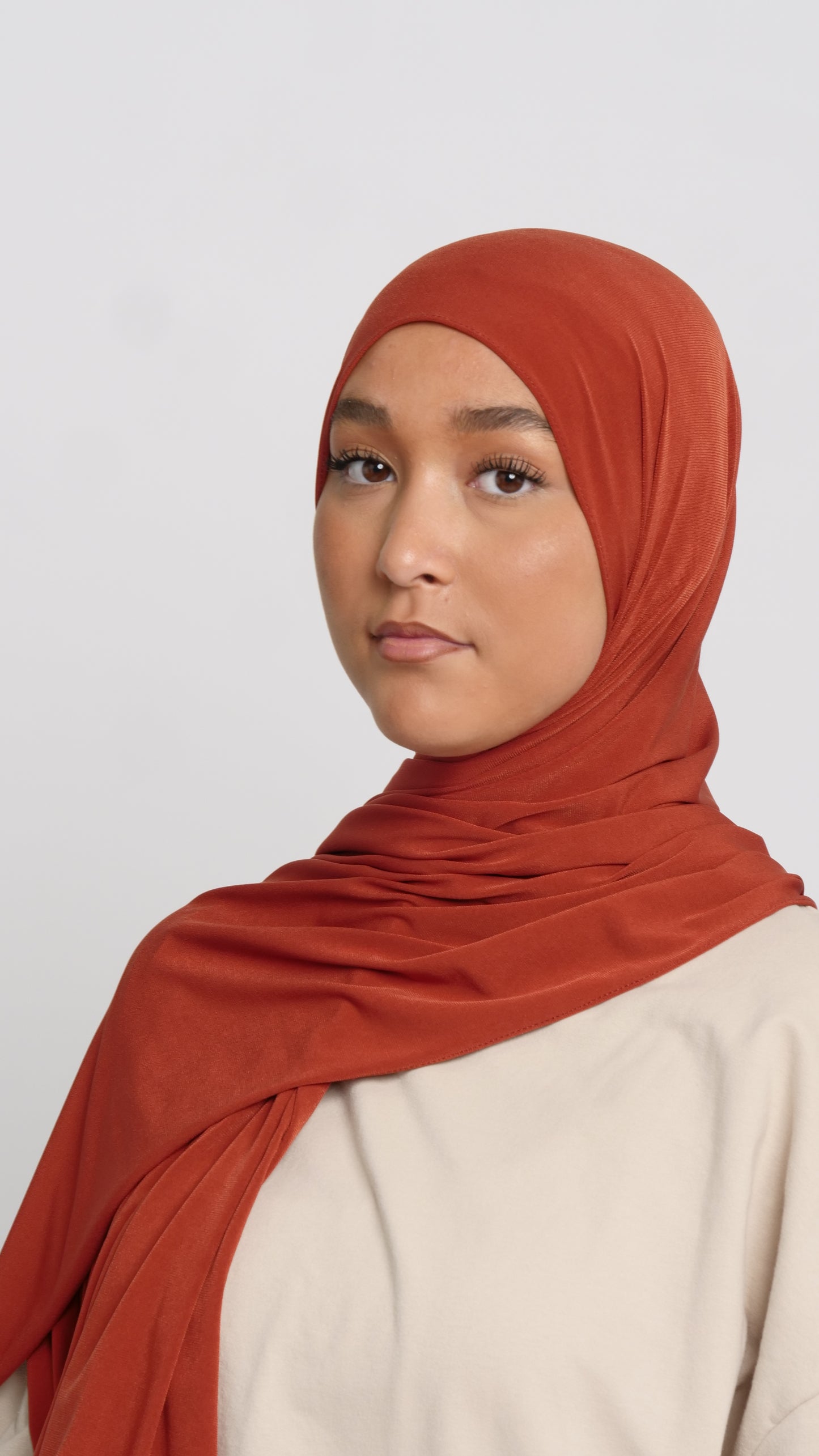 Hijab jersey luxe rouge