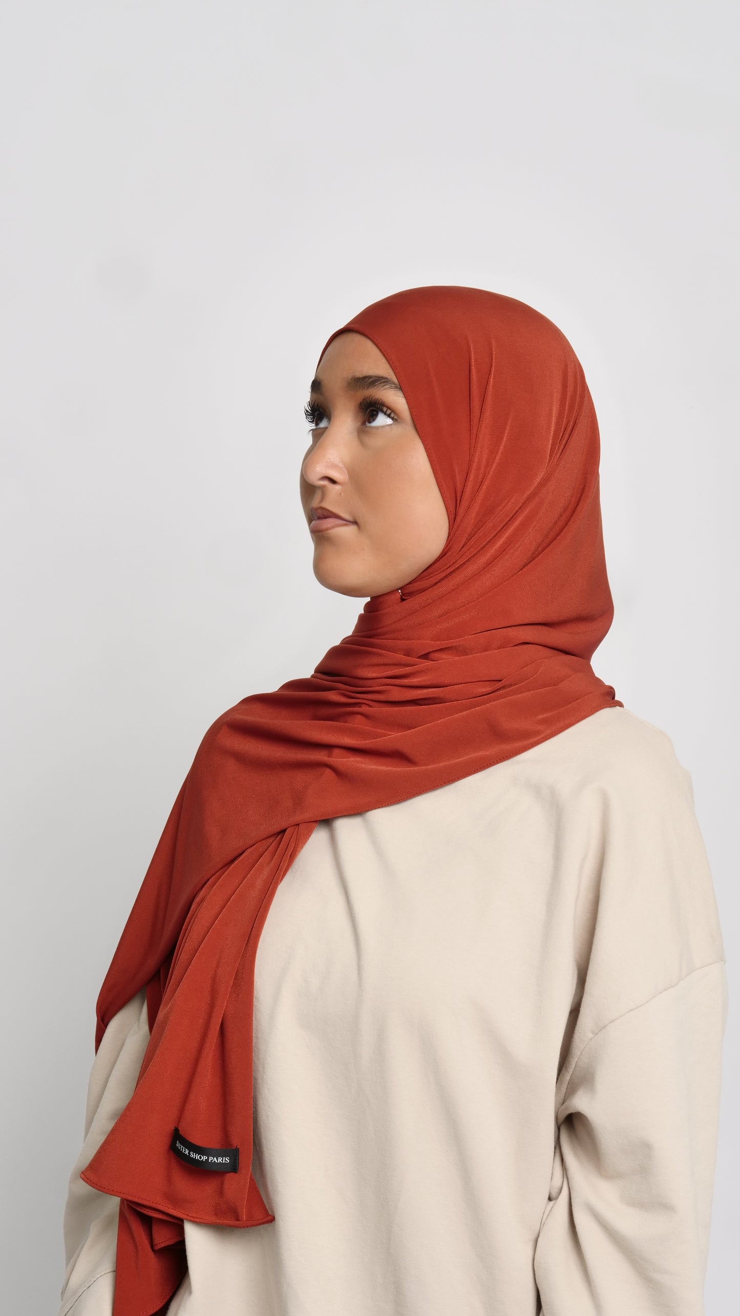 Hijab jersey luxe rouge