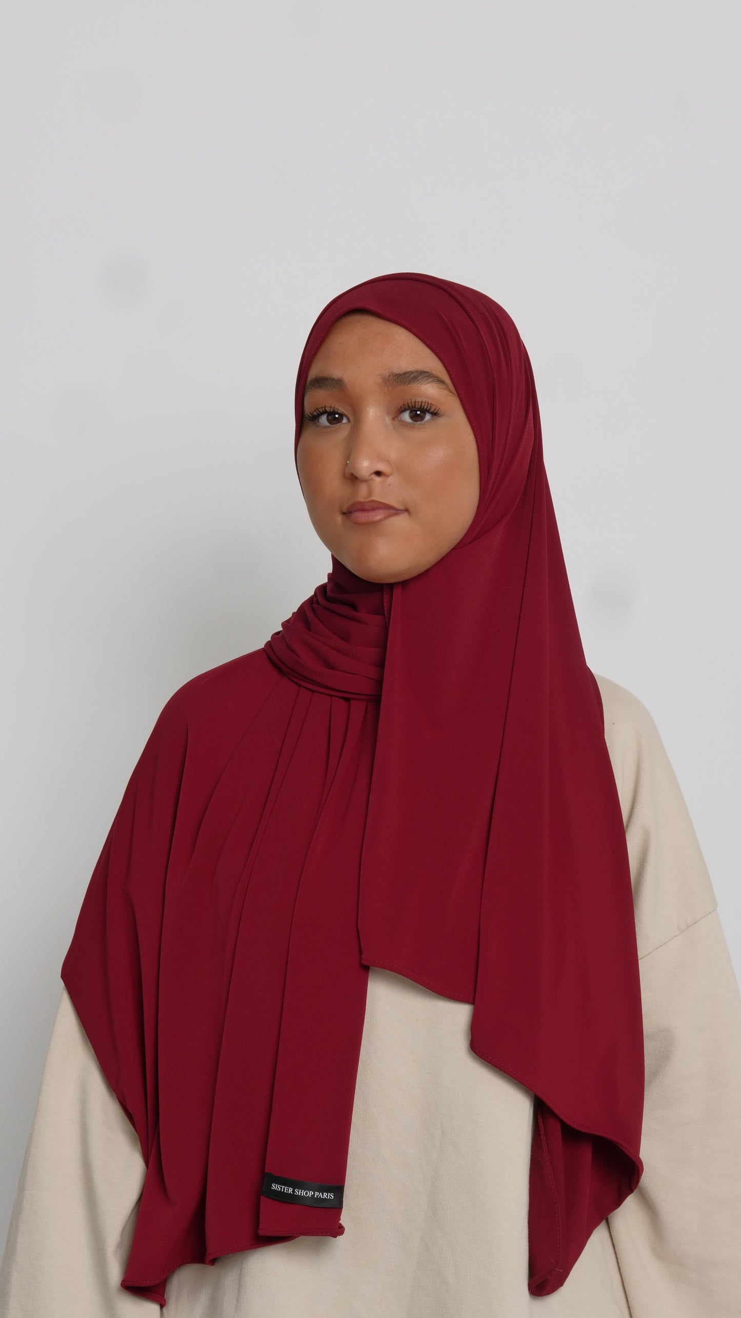 Hijab jersey luxe bordeaux