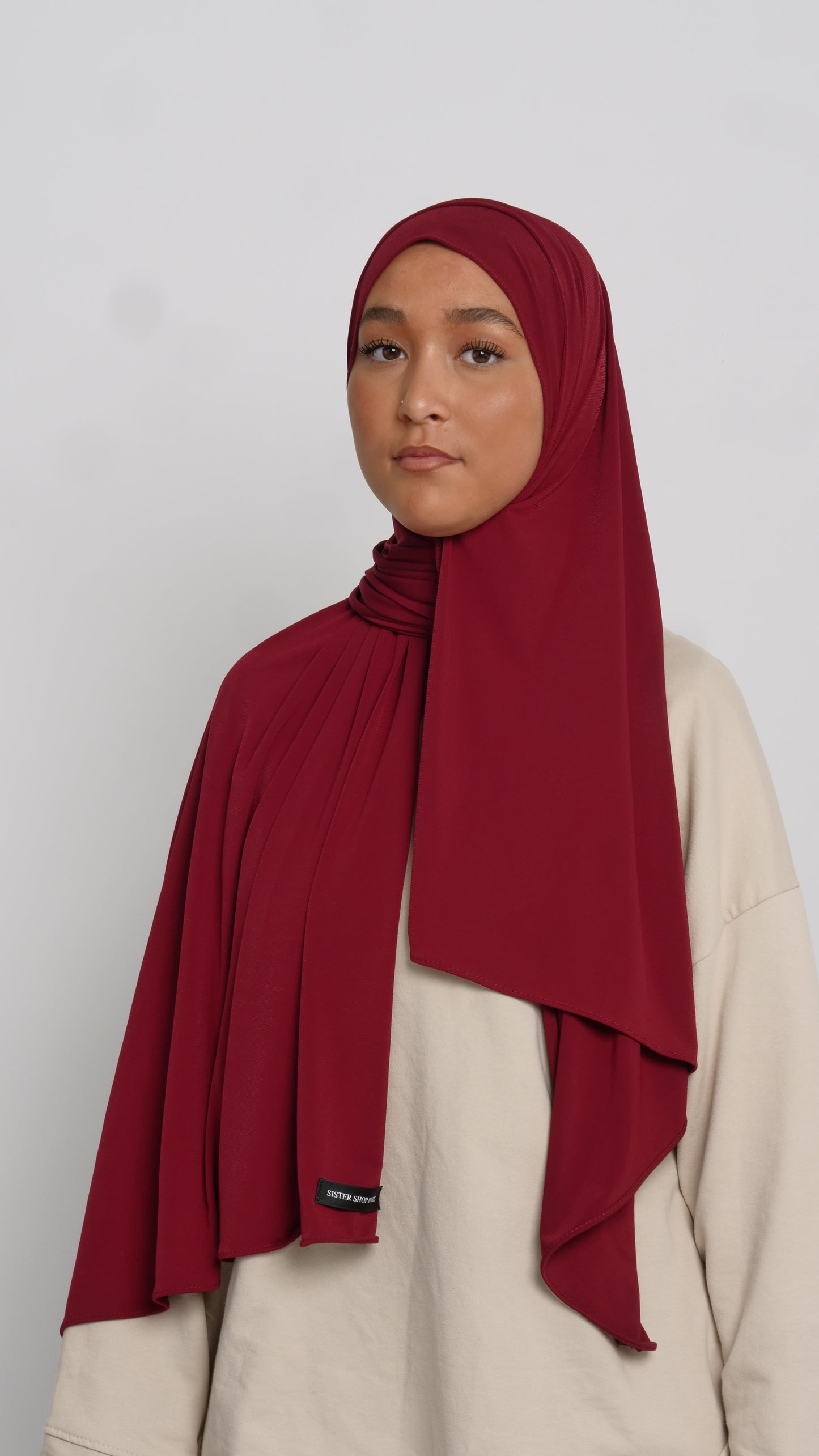 Hijab jersey luxe bordeaux