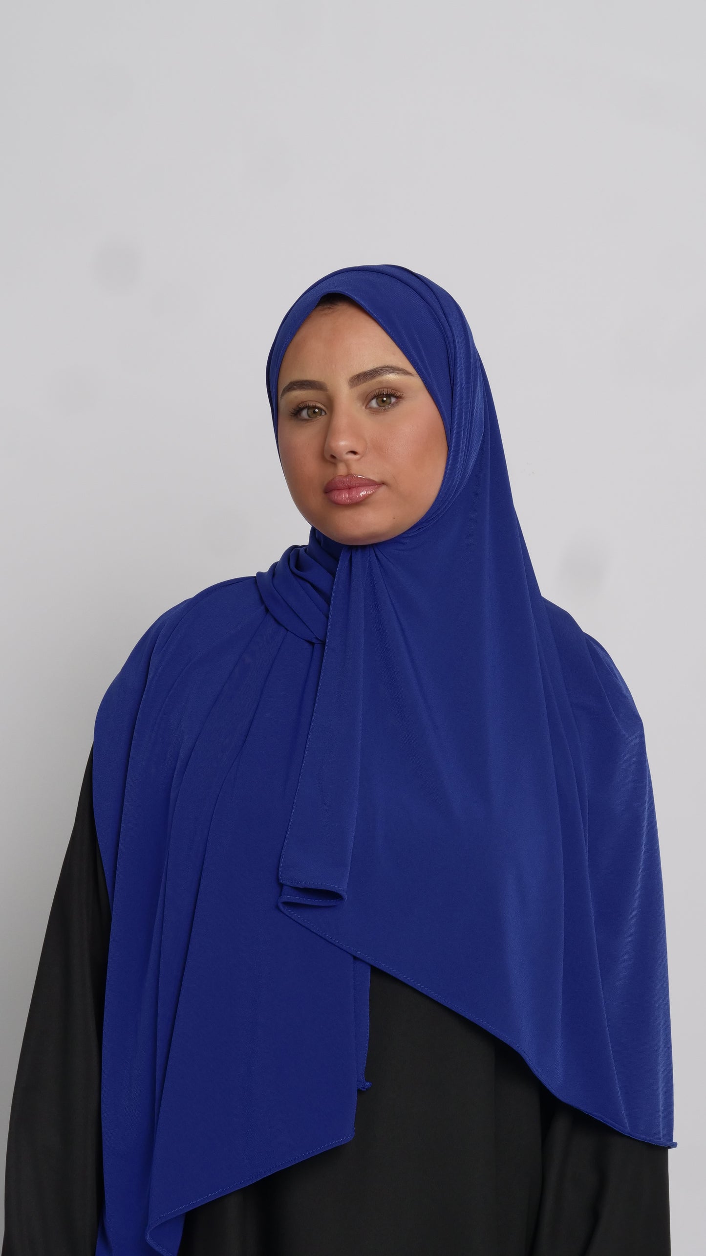 Hijab jersey luxe bleu roi