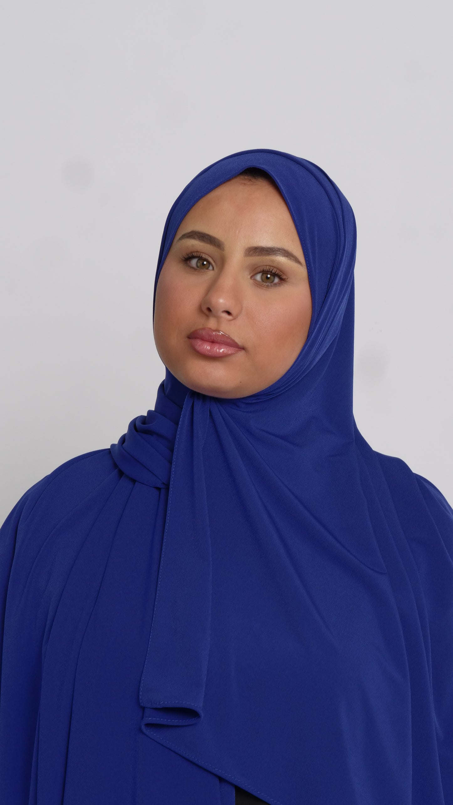 Hijab jersey luxe bleu roi