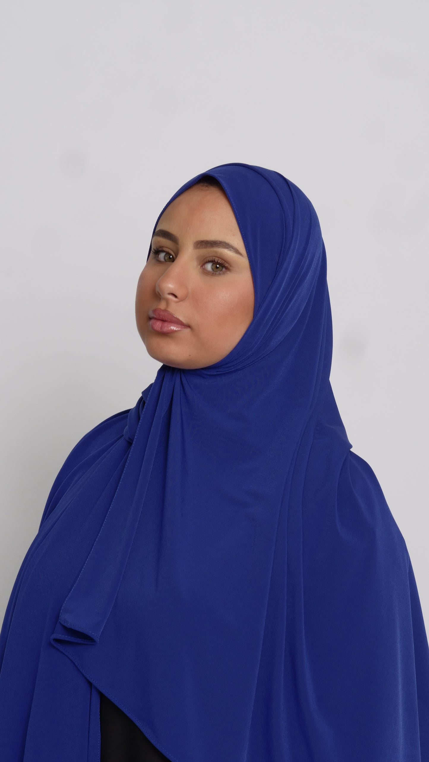 Hijab jersey luxe bleu roi