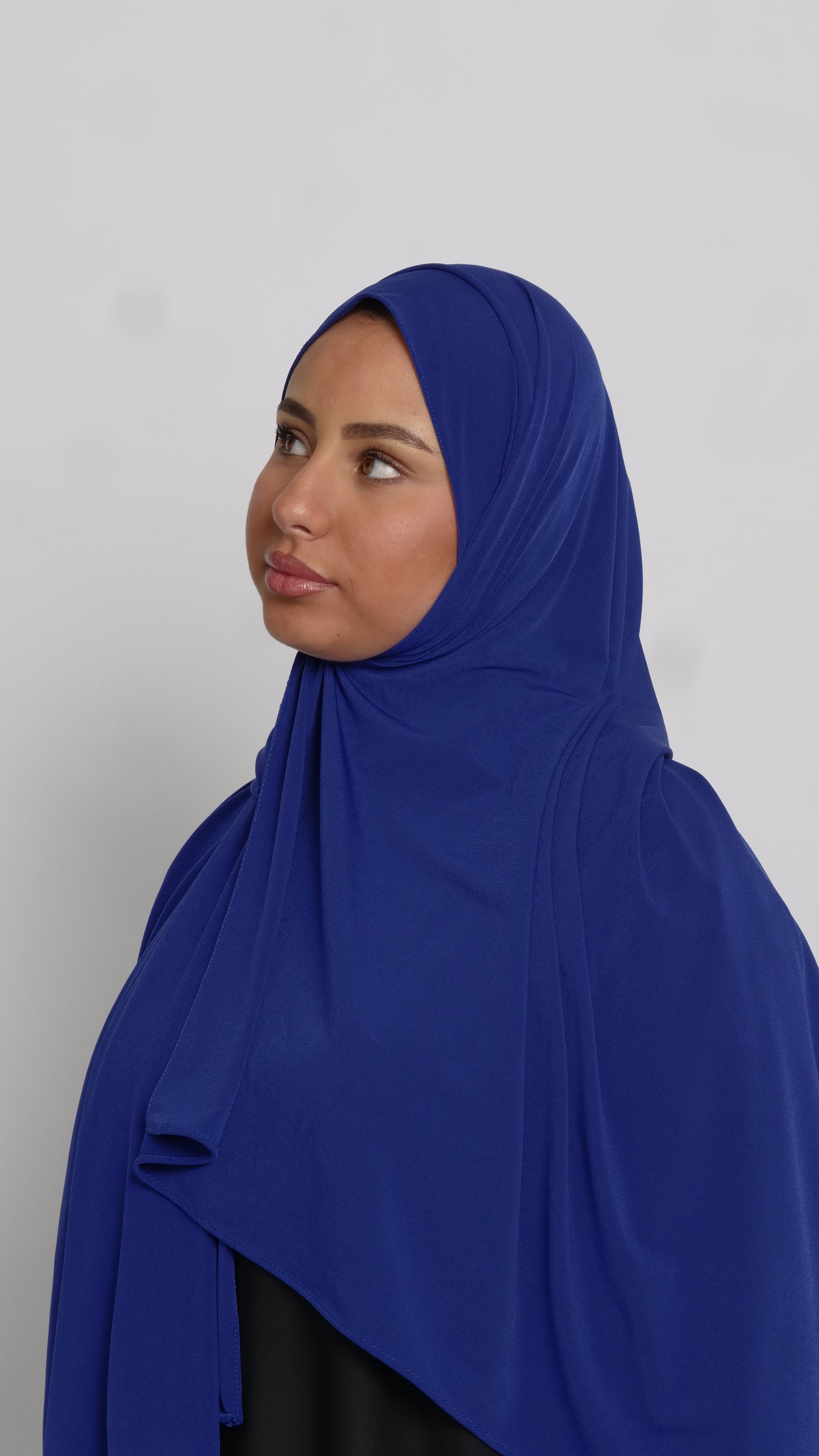 Hijab jersey luxe bleu roi